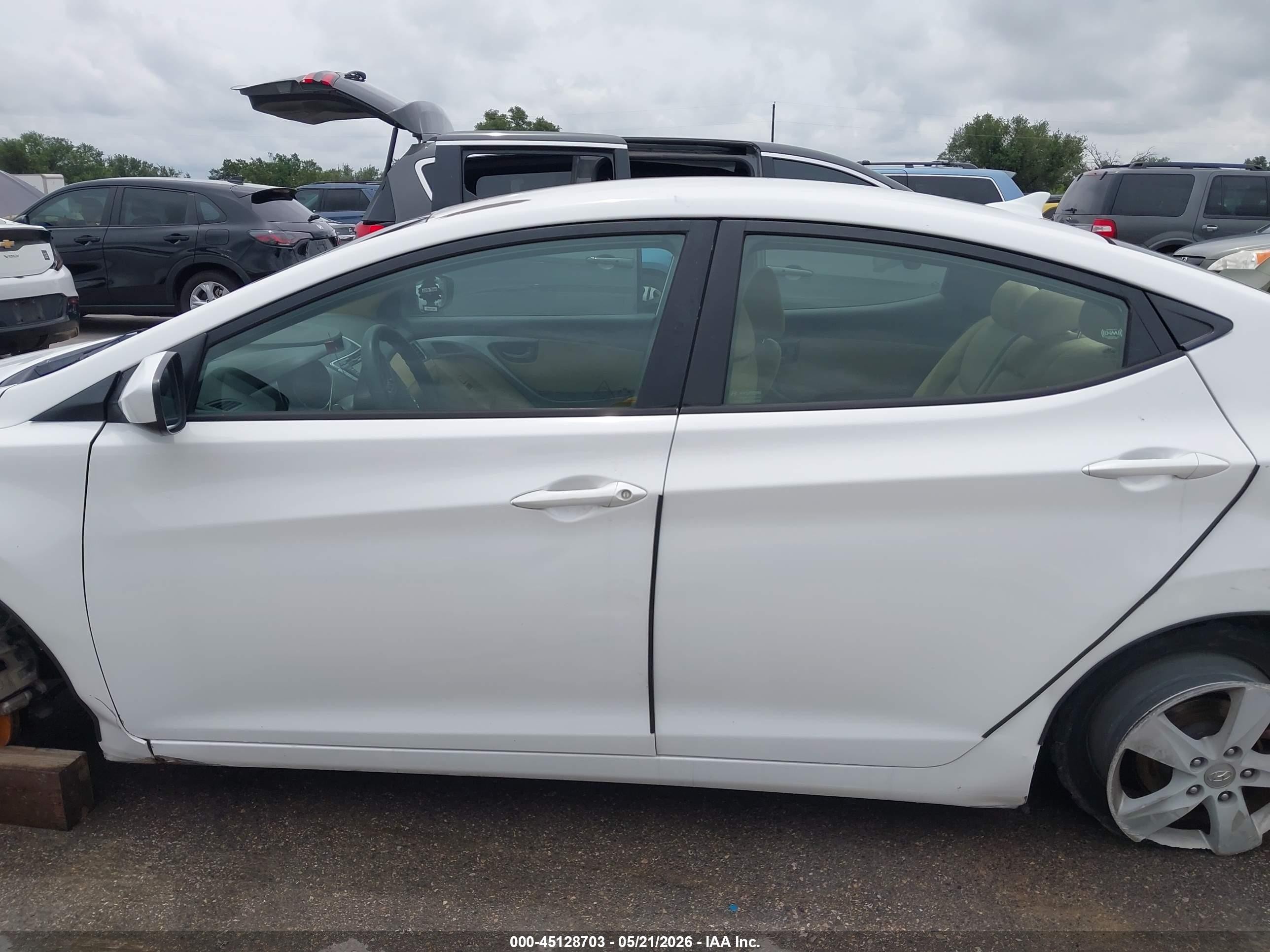 2012 Hyundai Elantra Gls White vin: 5NPDH4AE3CH149148