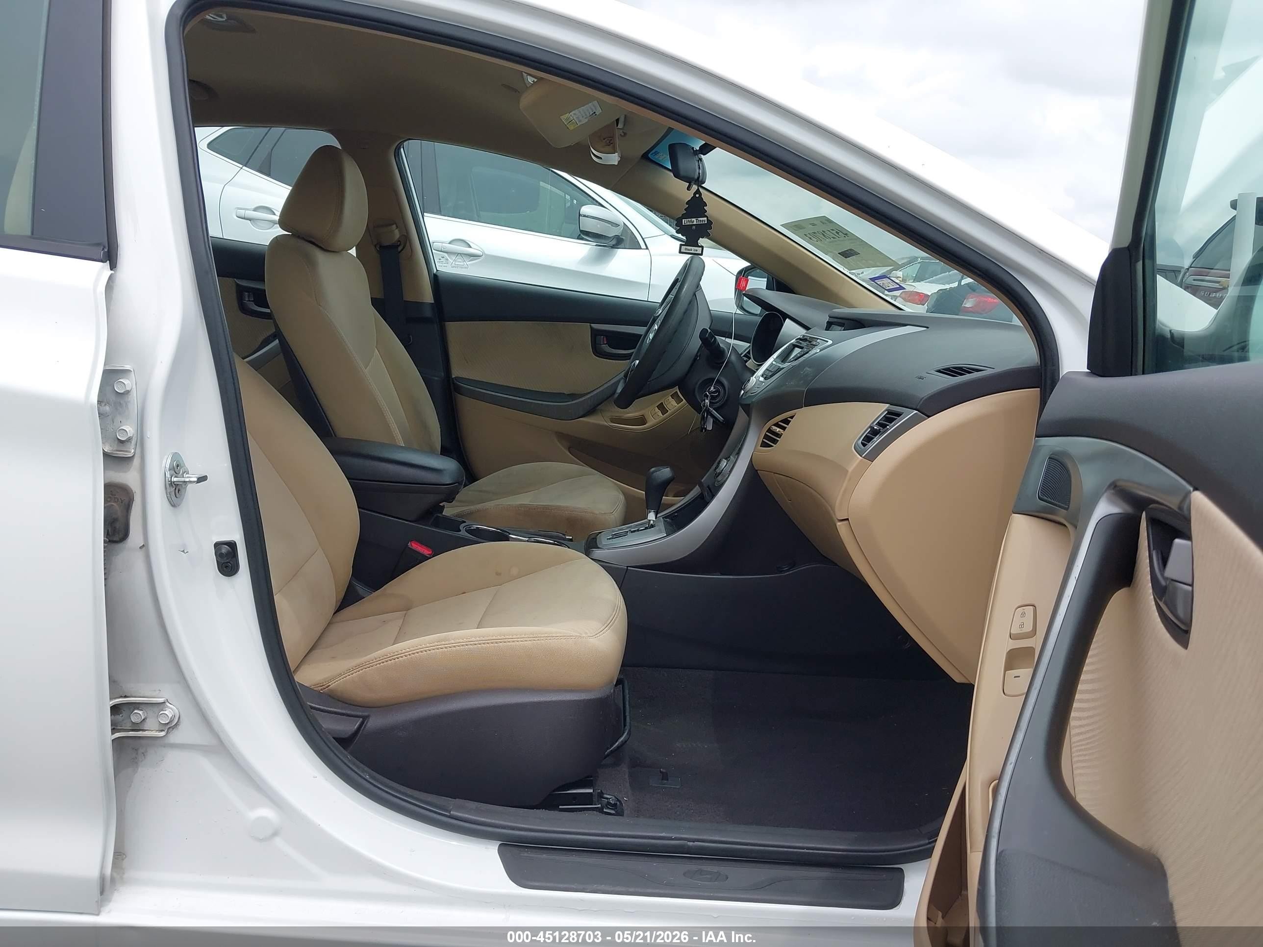 2012 Hyundai Elantra Gls White vin: 5NPDH4AE3CH149148