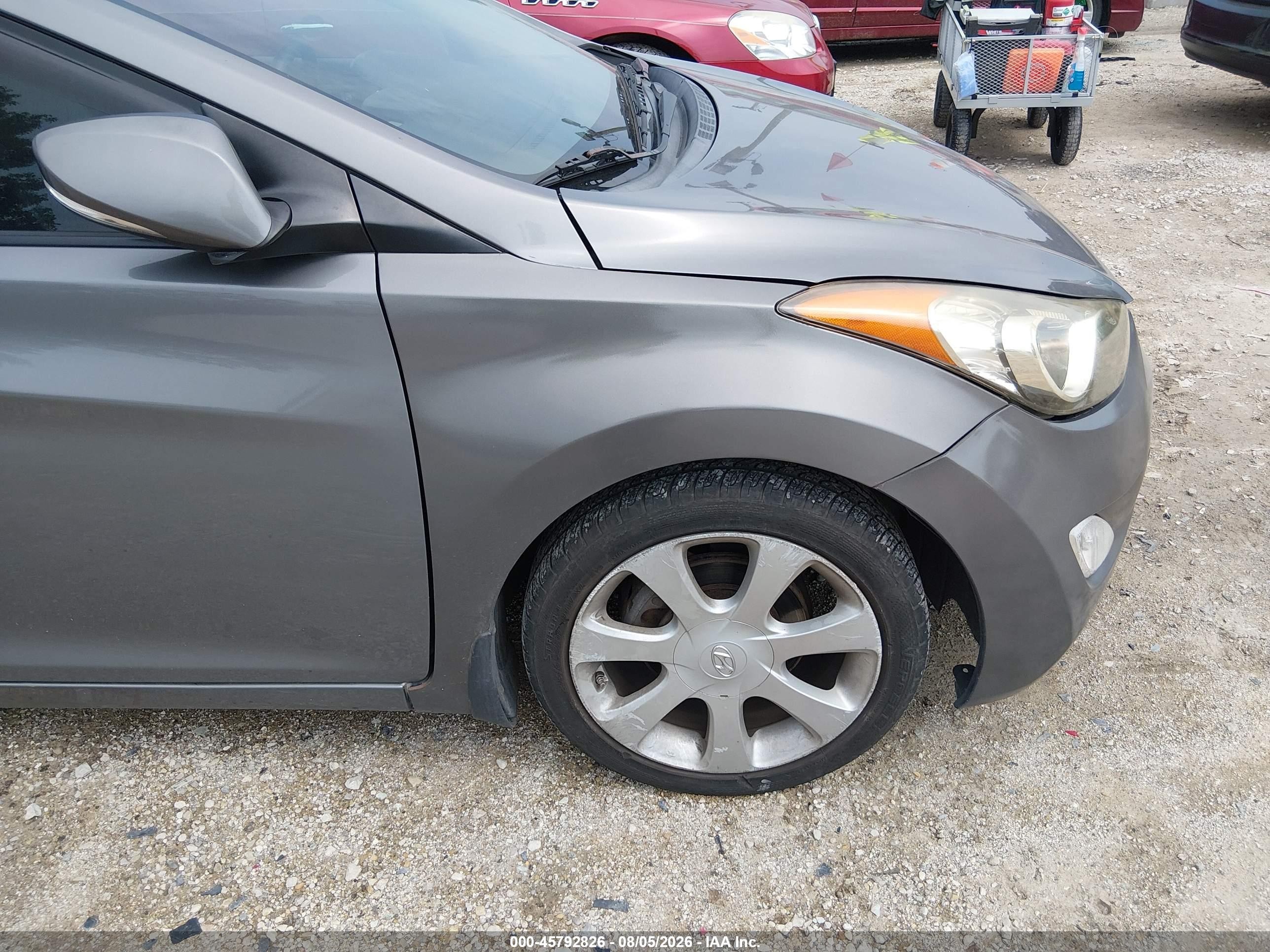 2012 Hyundai Elantra Limited Silver vin: 5NPDH4AE3CH151160