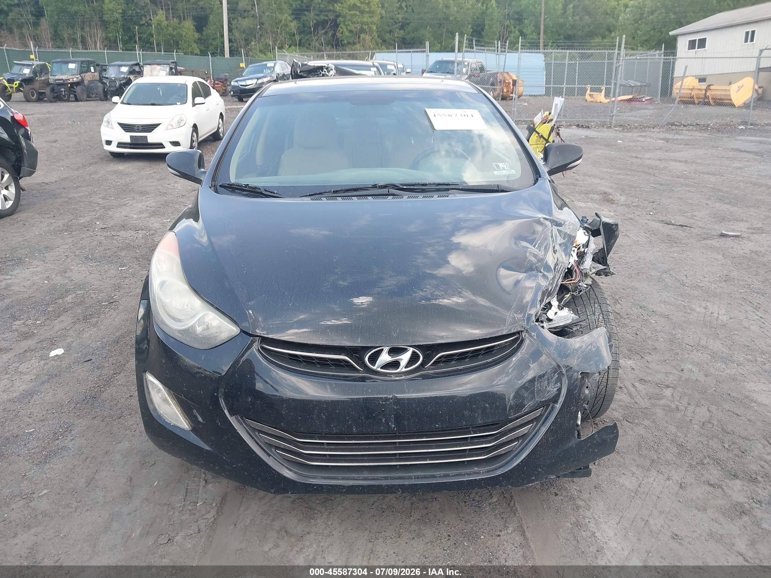 2012 Hyundai Elantra Limited Черный vin: 5NPDH4AE3CH151188