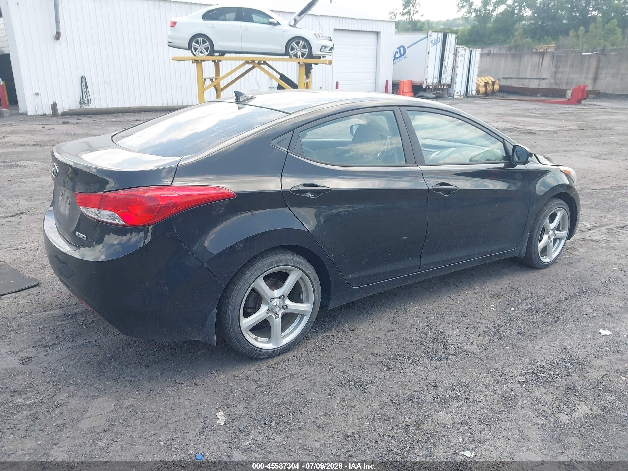 2012 Hyundai Elantra Limited Черный vin: 5NPDH4AE3CH151188