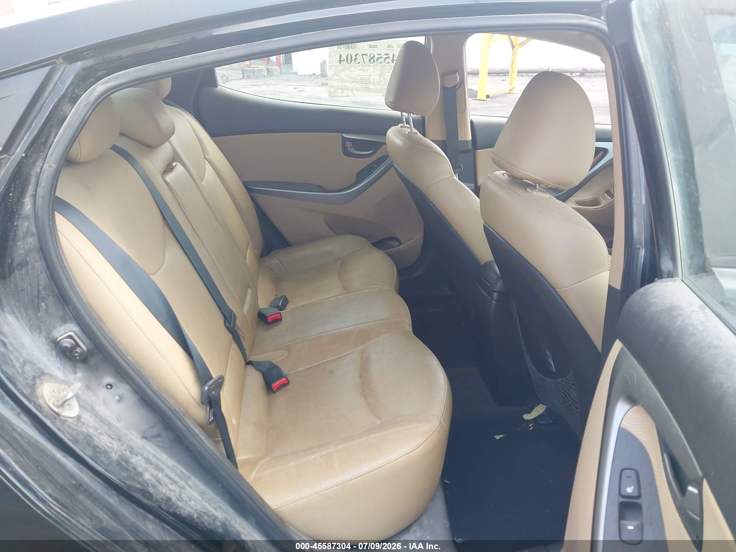 2012 Hyundai Elantra Limited Черный vin: 5NPDH4AE3CH151188