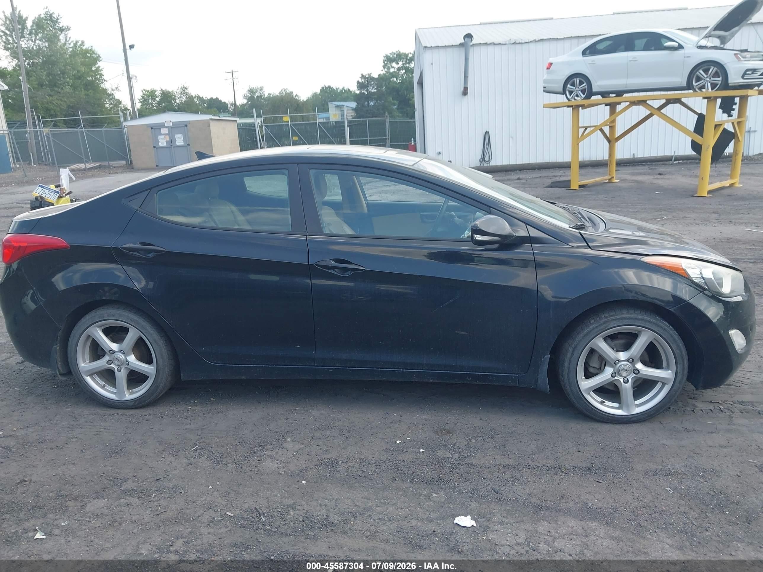 2012 Hyundai Elantra Limited Черный vin: 5NPDH4AE3CH151188