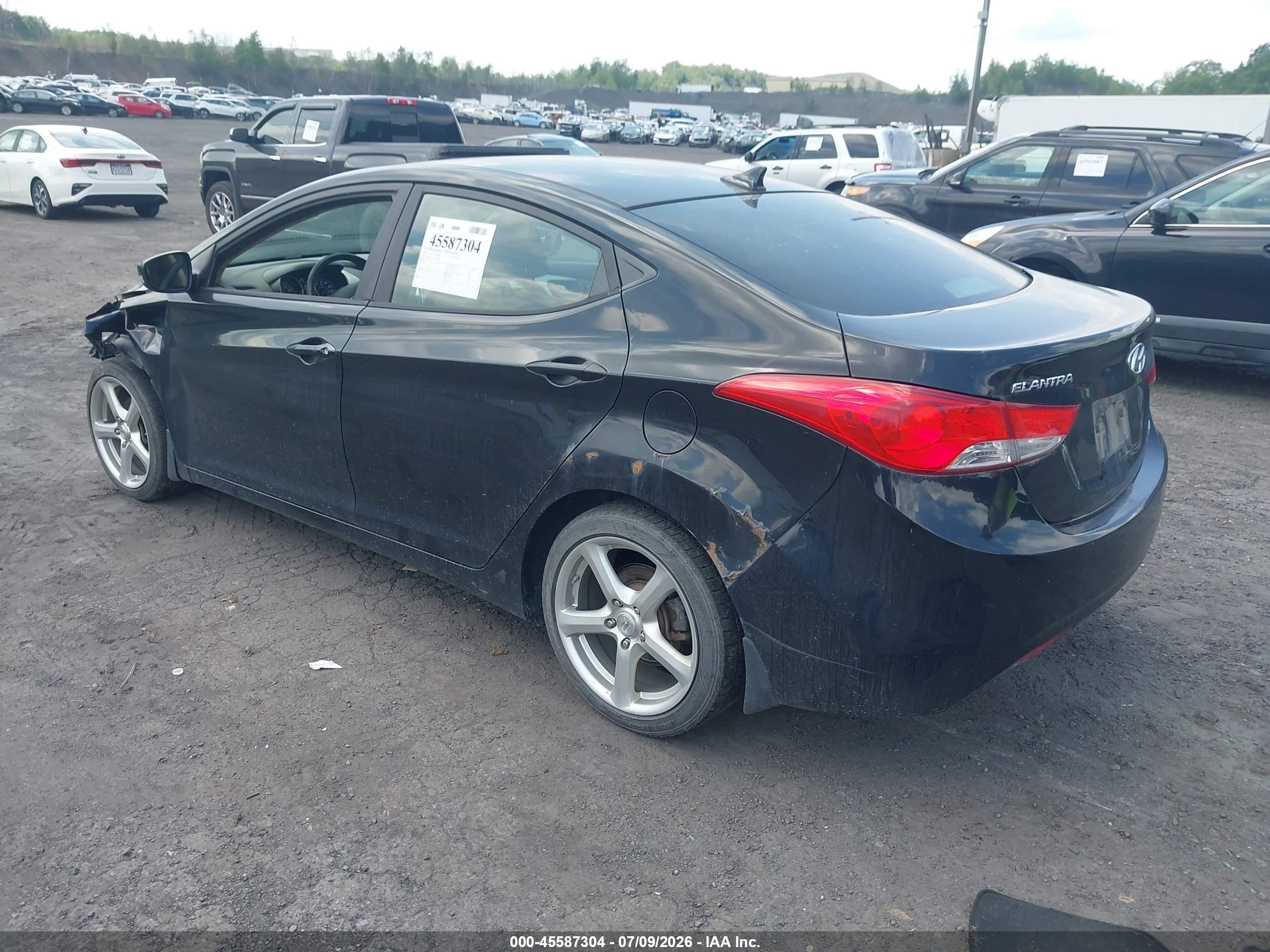 2012 Hyundai Elantra Limited Черный vin: 5NPDH4AE3CH151188