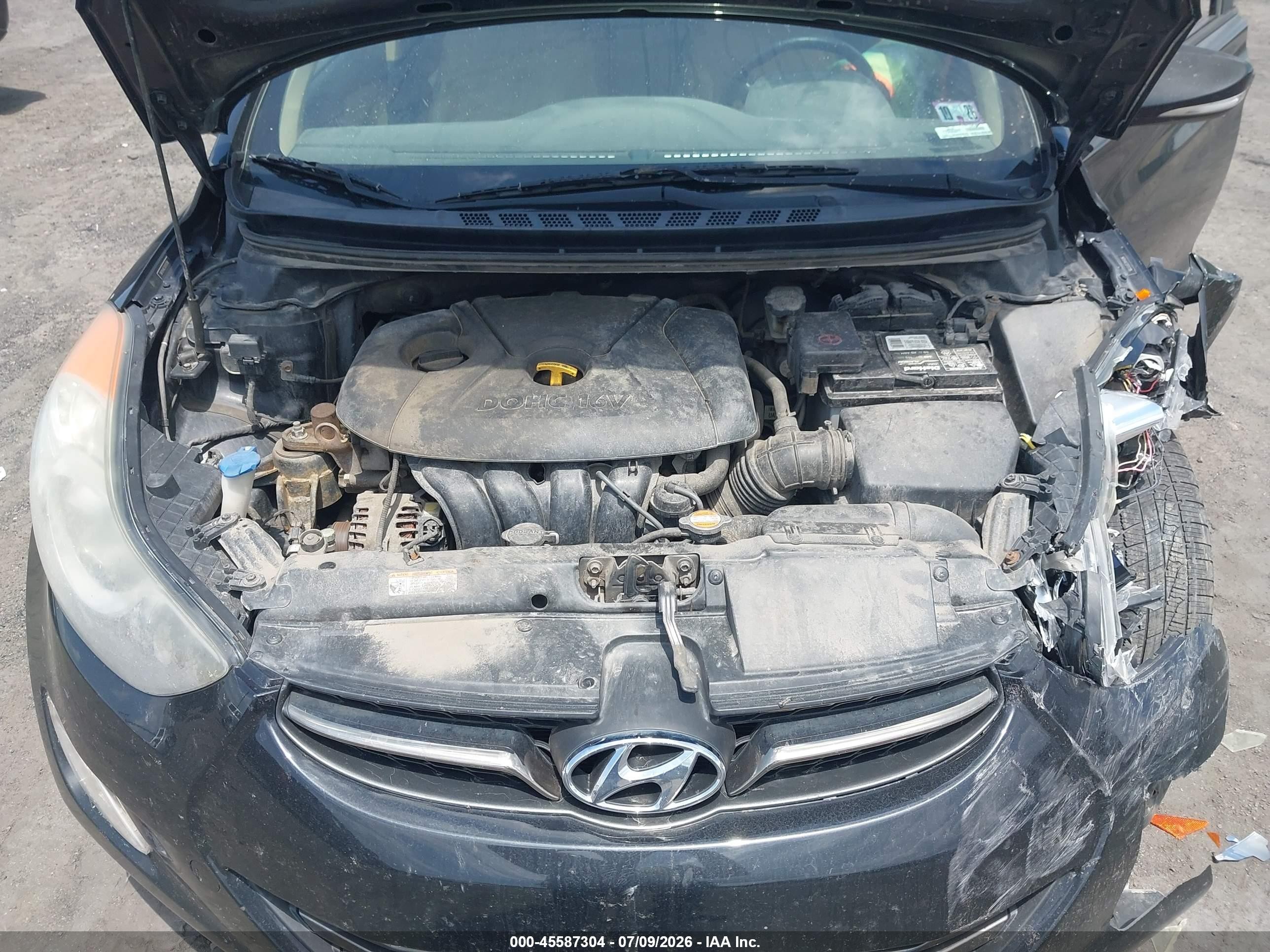 2012 Hyundai Elantra Limited Черный vin: 5NPDH4AE3CH151188