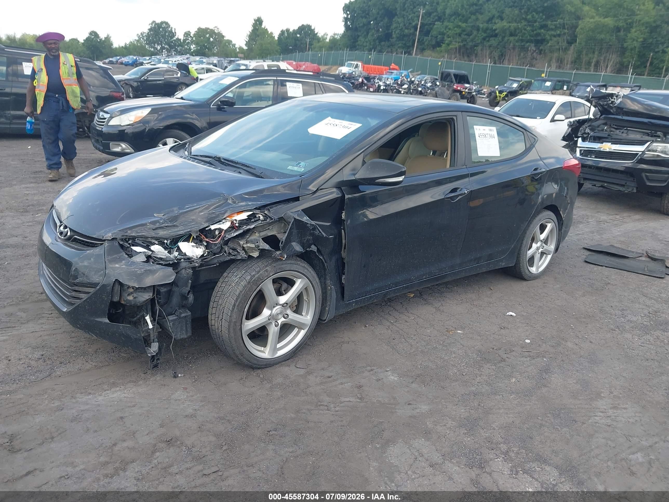2012 Hyundai Elantra Limited Черный vin: 5NPDH4AE3CH151188