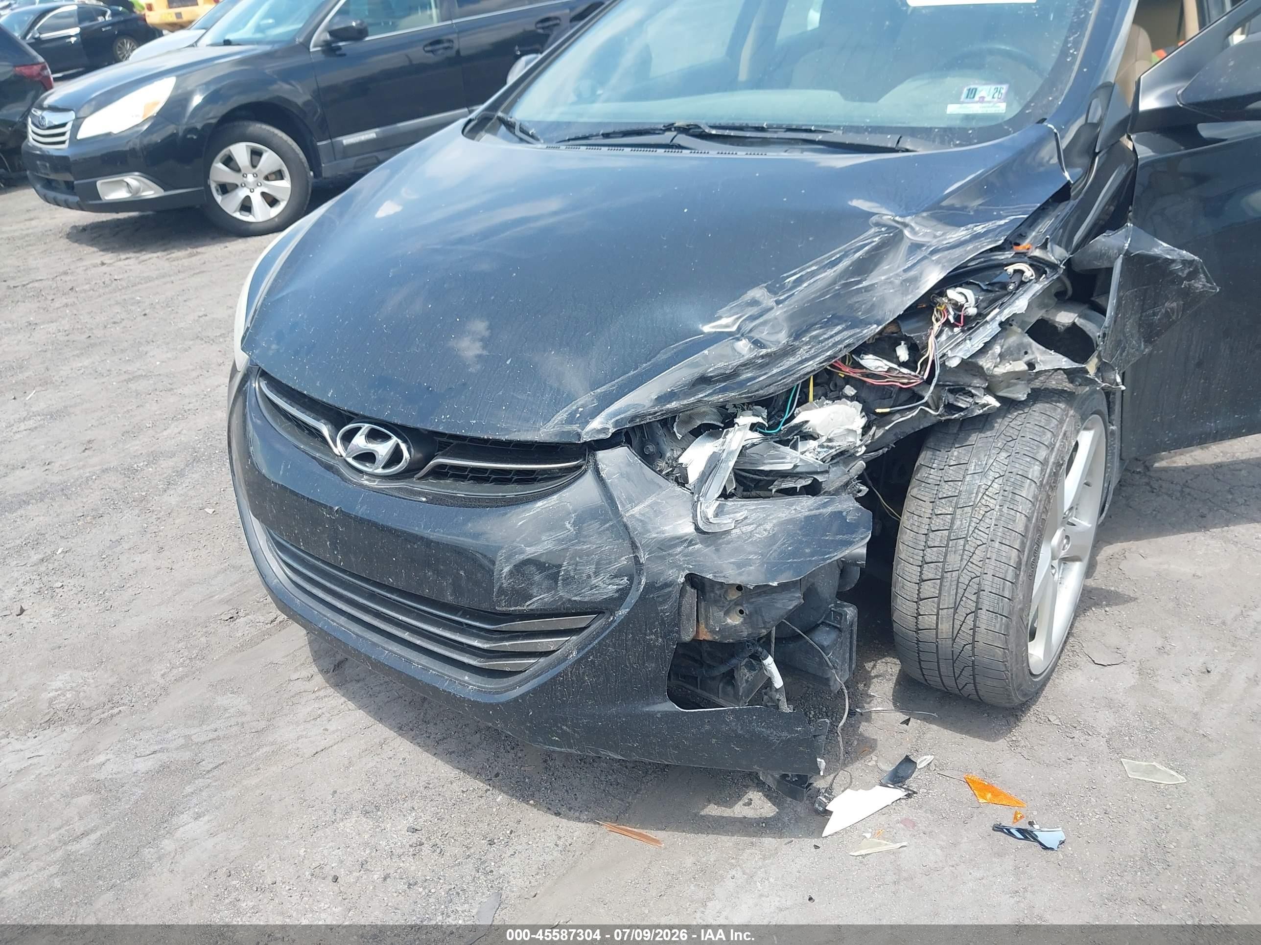 2012 Hyundai Elantra Limited Черный vin: 5NPDH4AE3CH151188
