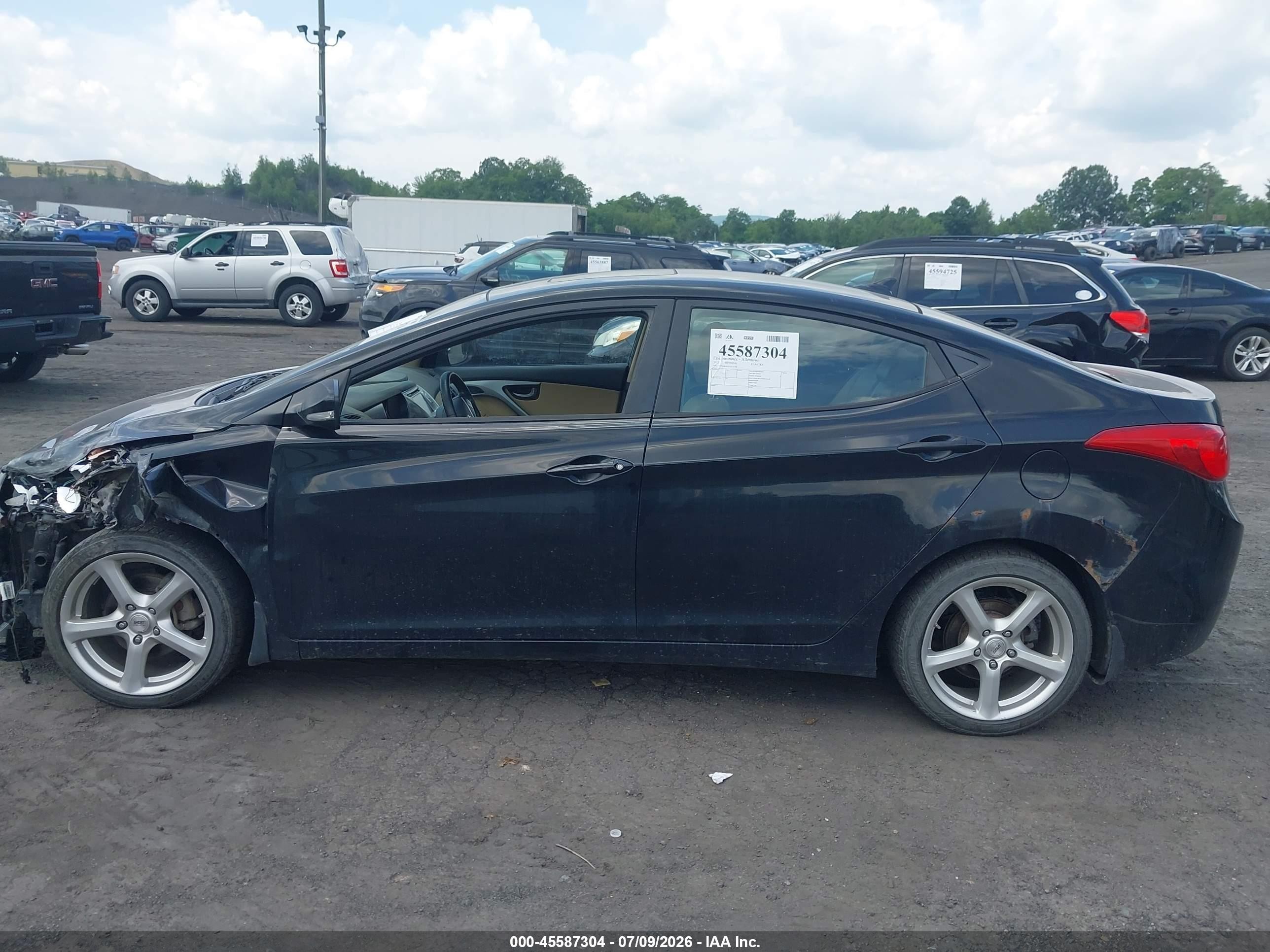 2012 Hyundai Elantra Limited Черный vin: 5NPDH4AE3CH151188