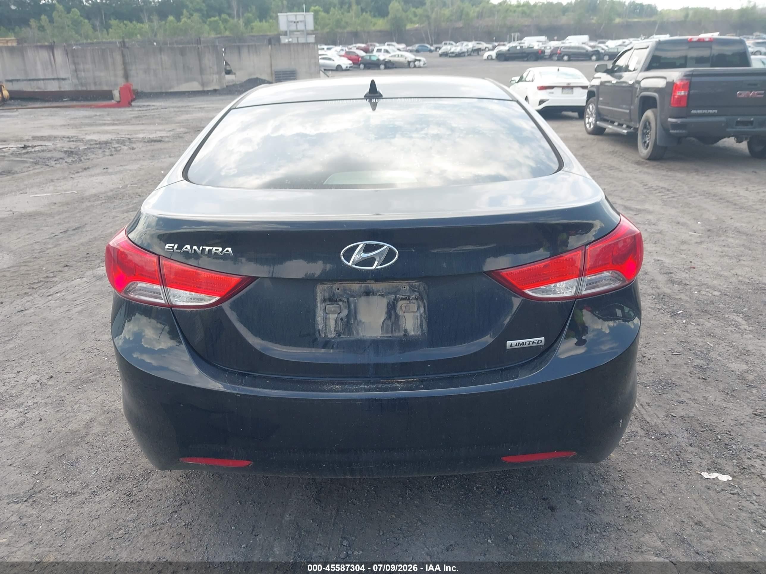 2012 Hyundai Elantra Limited Черный vin: 5NPDH4AE3CH151188