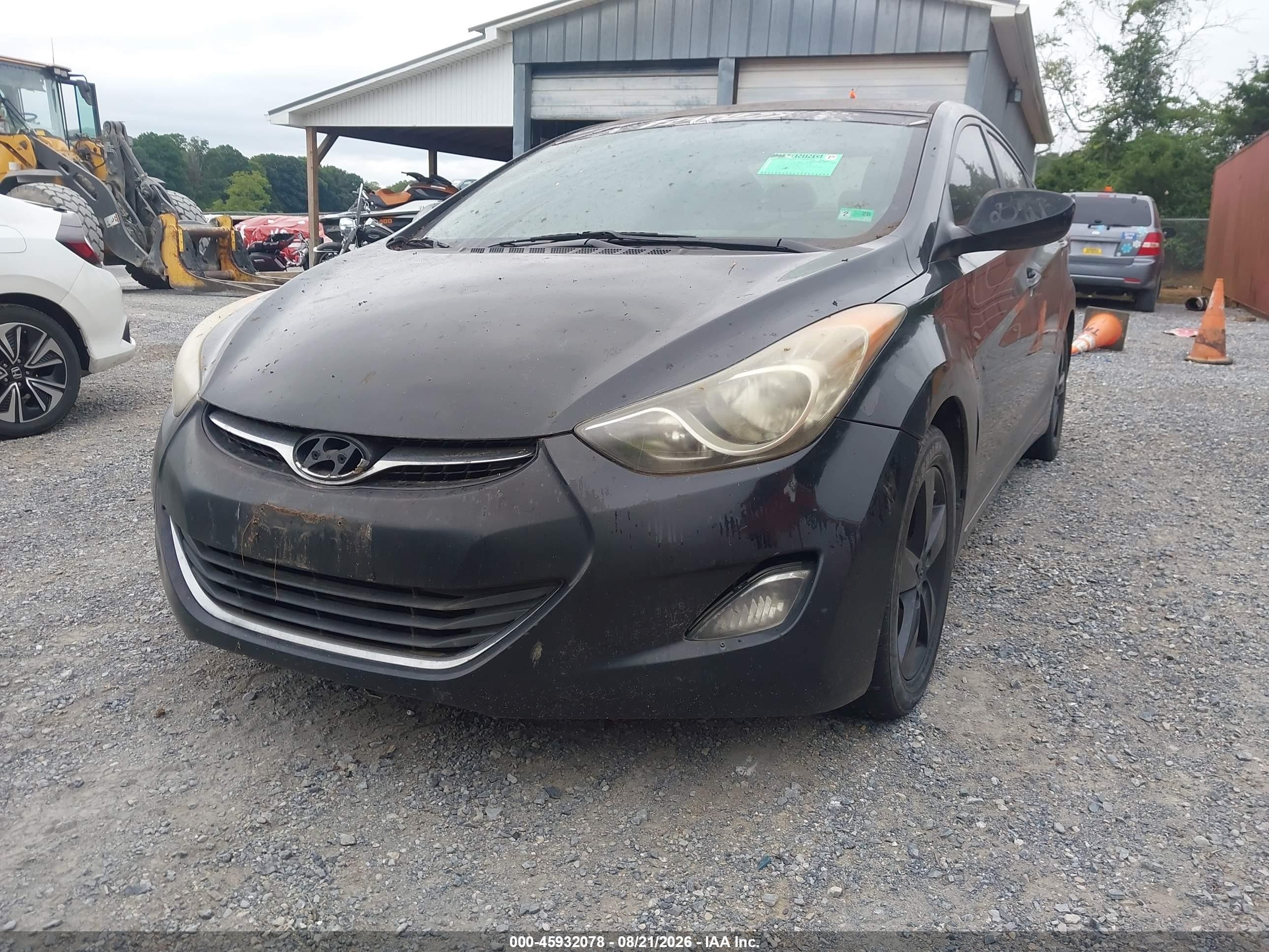 2013 Hyundai Elantra Gls Black vin: 5NPDH4AE3DH152150