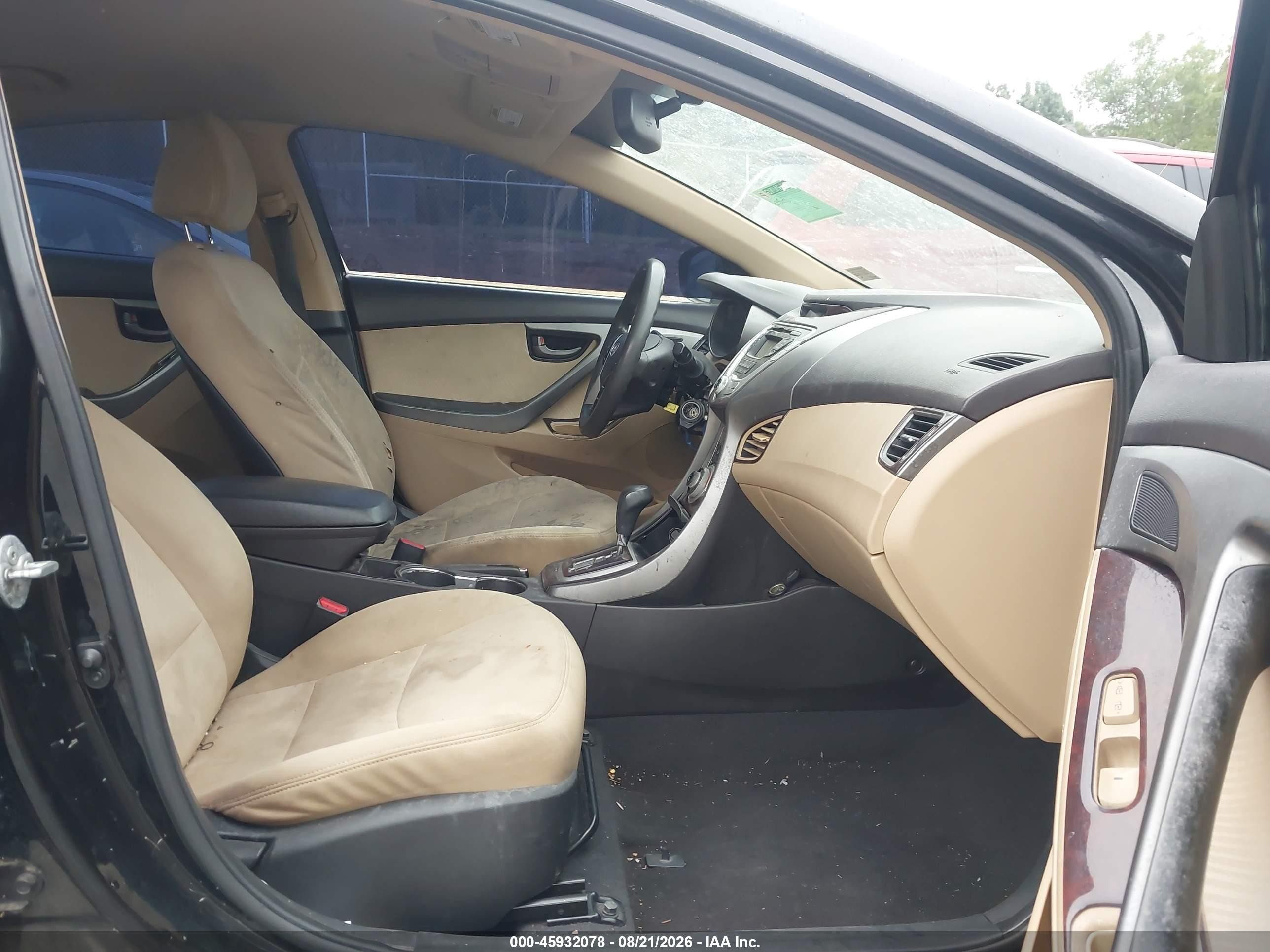 2013 Hyundai Elantra Gls Black vin: 5NPDH4AE3DH152150