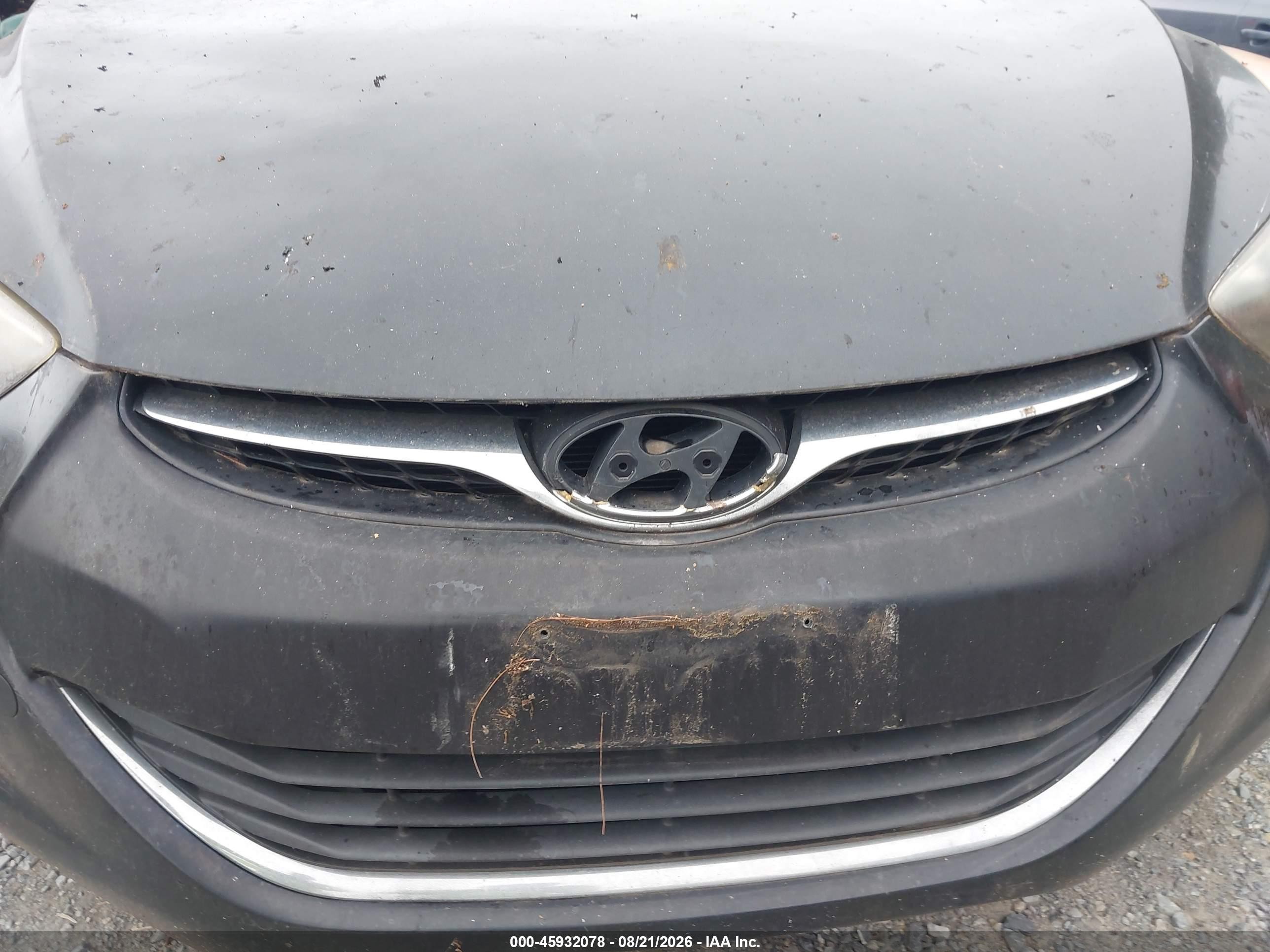 2013 Hyundai Elantra Gls Black vin: 5NPDH4AE3DH152150
