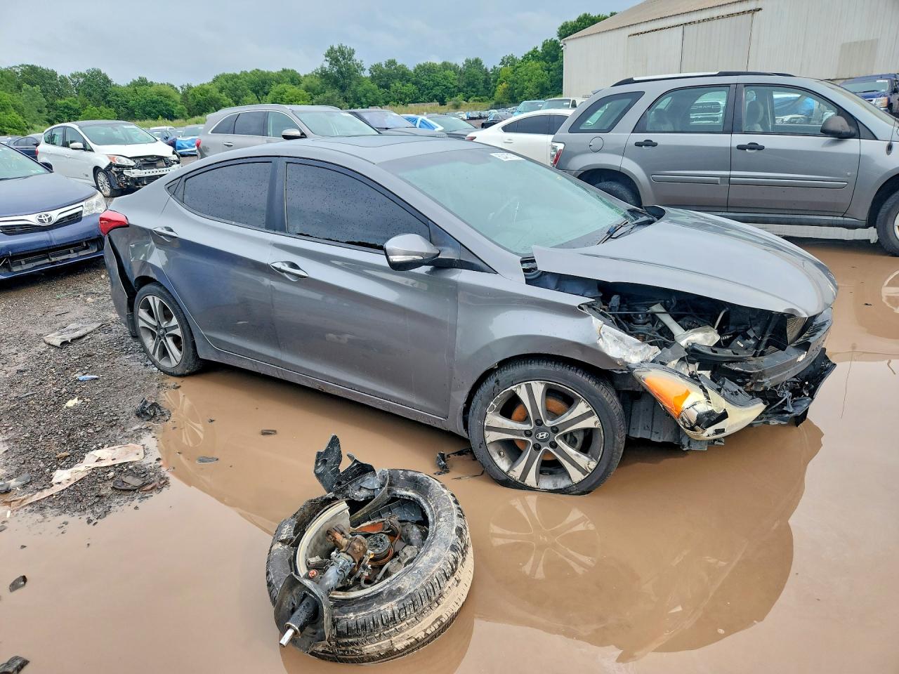 2013 Hyundai Elantra Limited Gray vin: 5NPDH4AE3DH154643