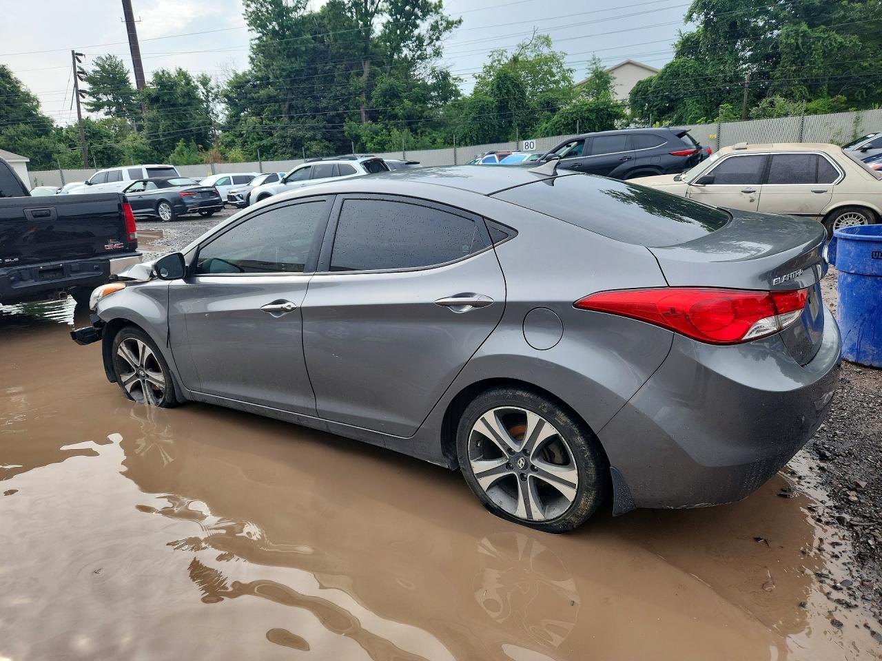 2013 Hyundai Elantra Limited Gray vin: 5NPDH4AE3DH154643