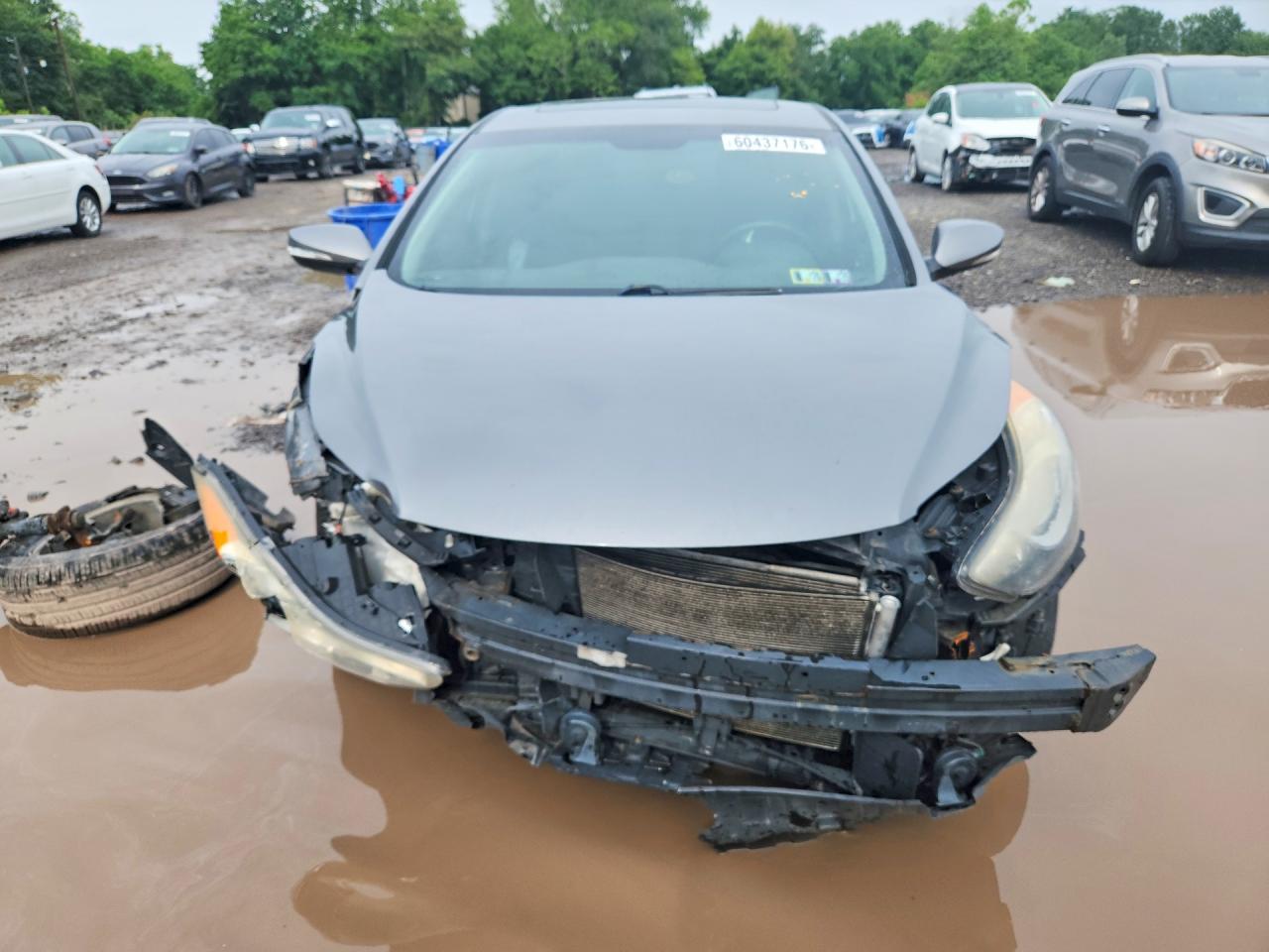 2013 Hyundai Elantra Limited Gray vin: 5NPDH4AE3DH154643