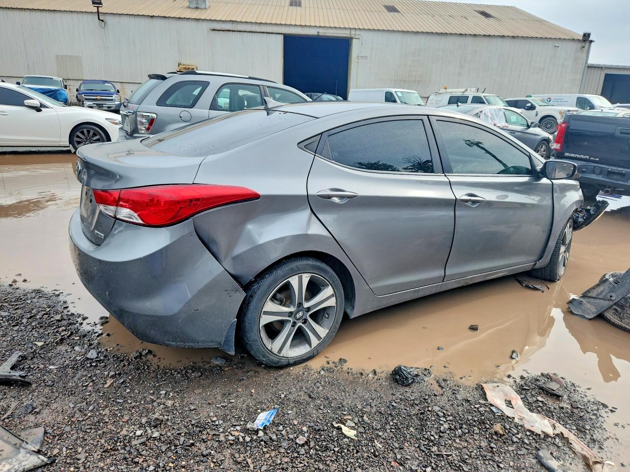 2013 Hyundai Elantra Limited Gray vin: 5NPDH4AE3DH154643