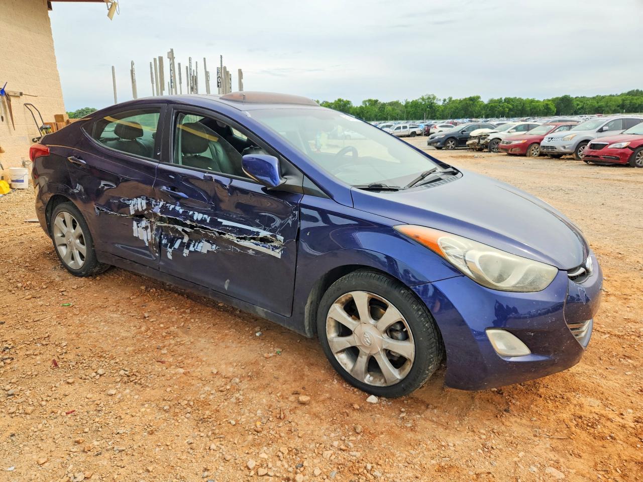 2013 Hyundai Elantra Limited Blue vin: 5NPDH4AE3DH156831