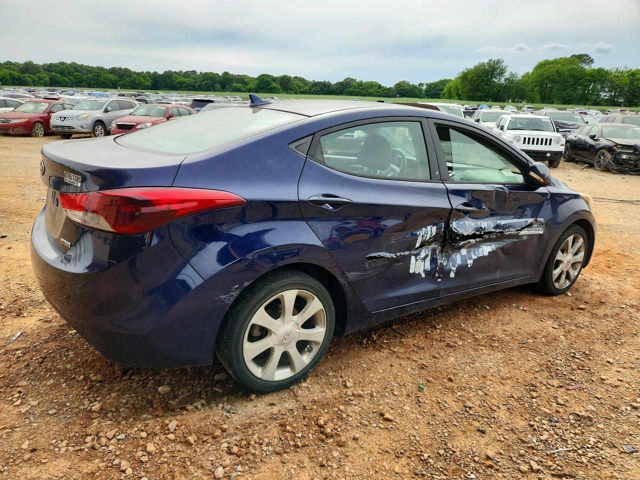 2013 Hyundai Elantra Limited Blue vin: 5NPDH4AE3DH156831