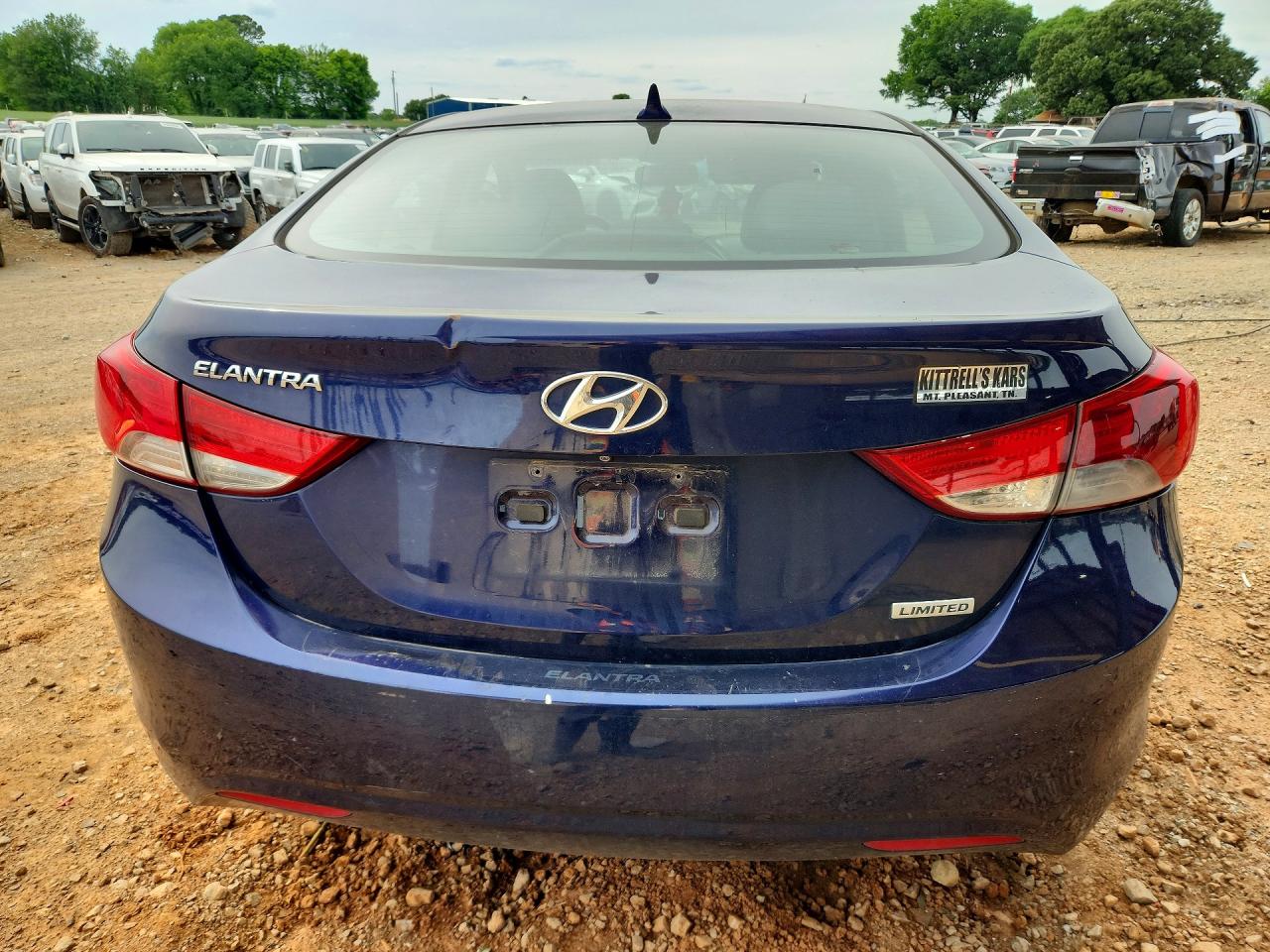 2013 Hyundai Elantra Limited Blue vin: 5NPDH4AE3DH156831