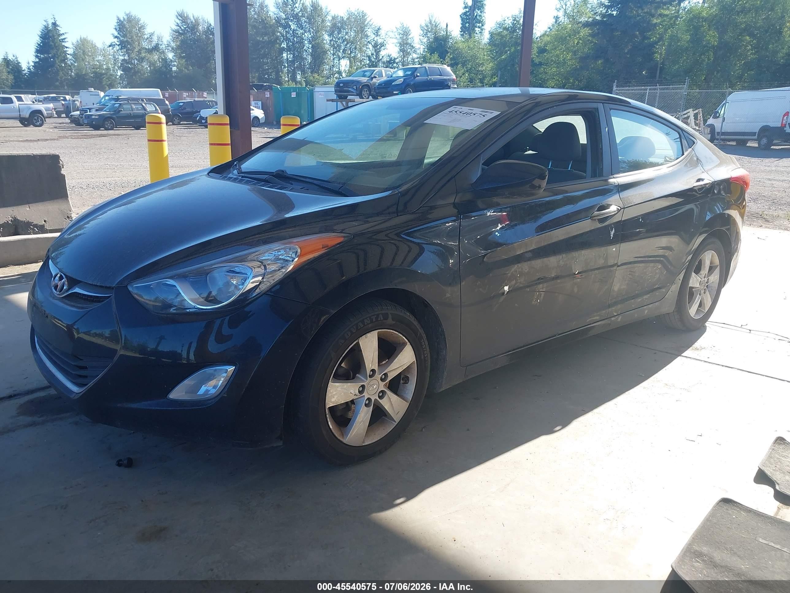 2013 Hyundai Elantra Gls Черный vin: 5NPDH4AE3DH167182