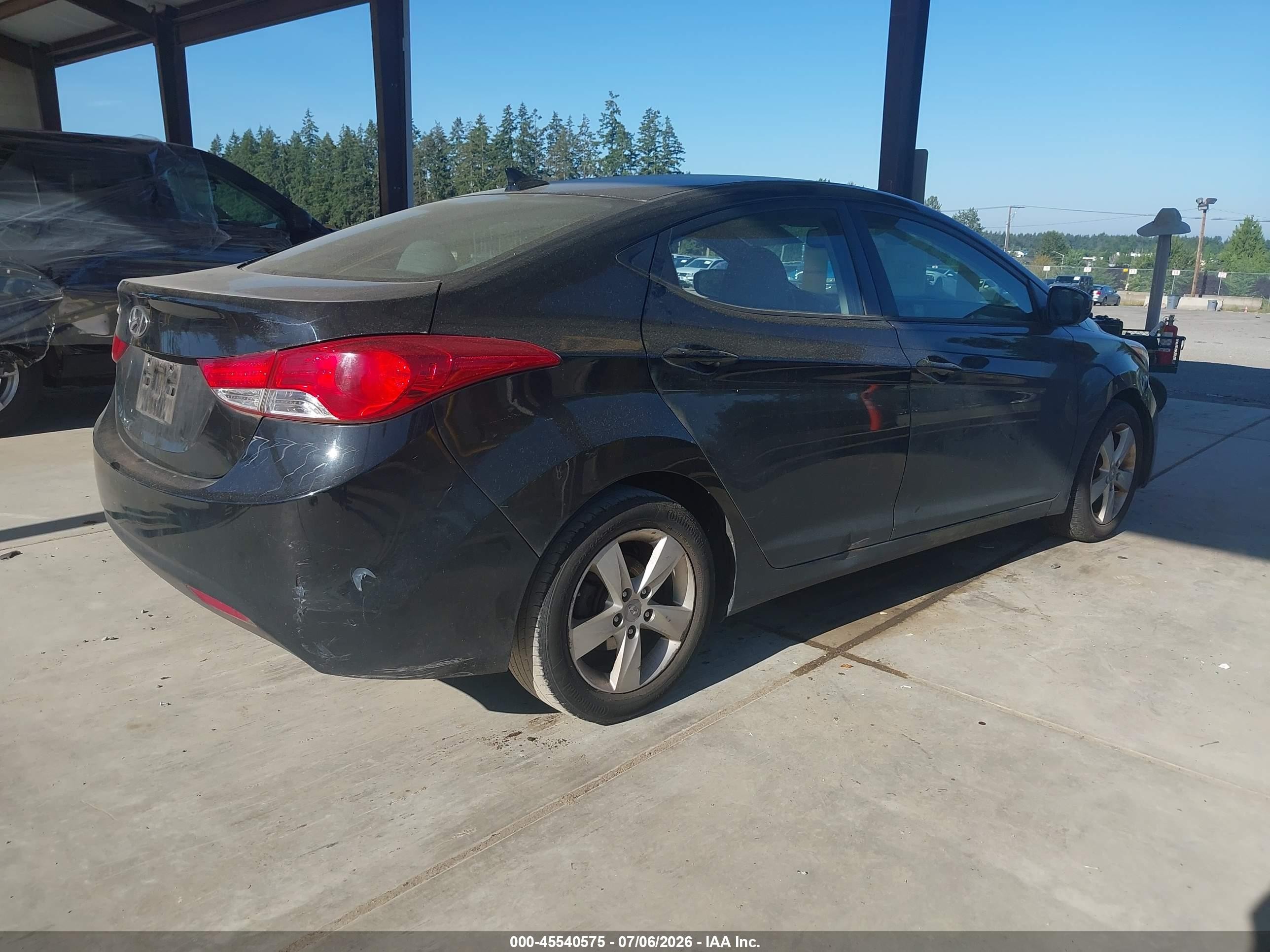 2013 Hyundai Elantra Gls Черный vin: 5NPDH4AE3DH167182