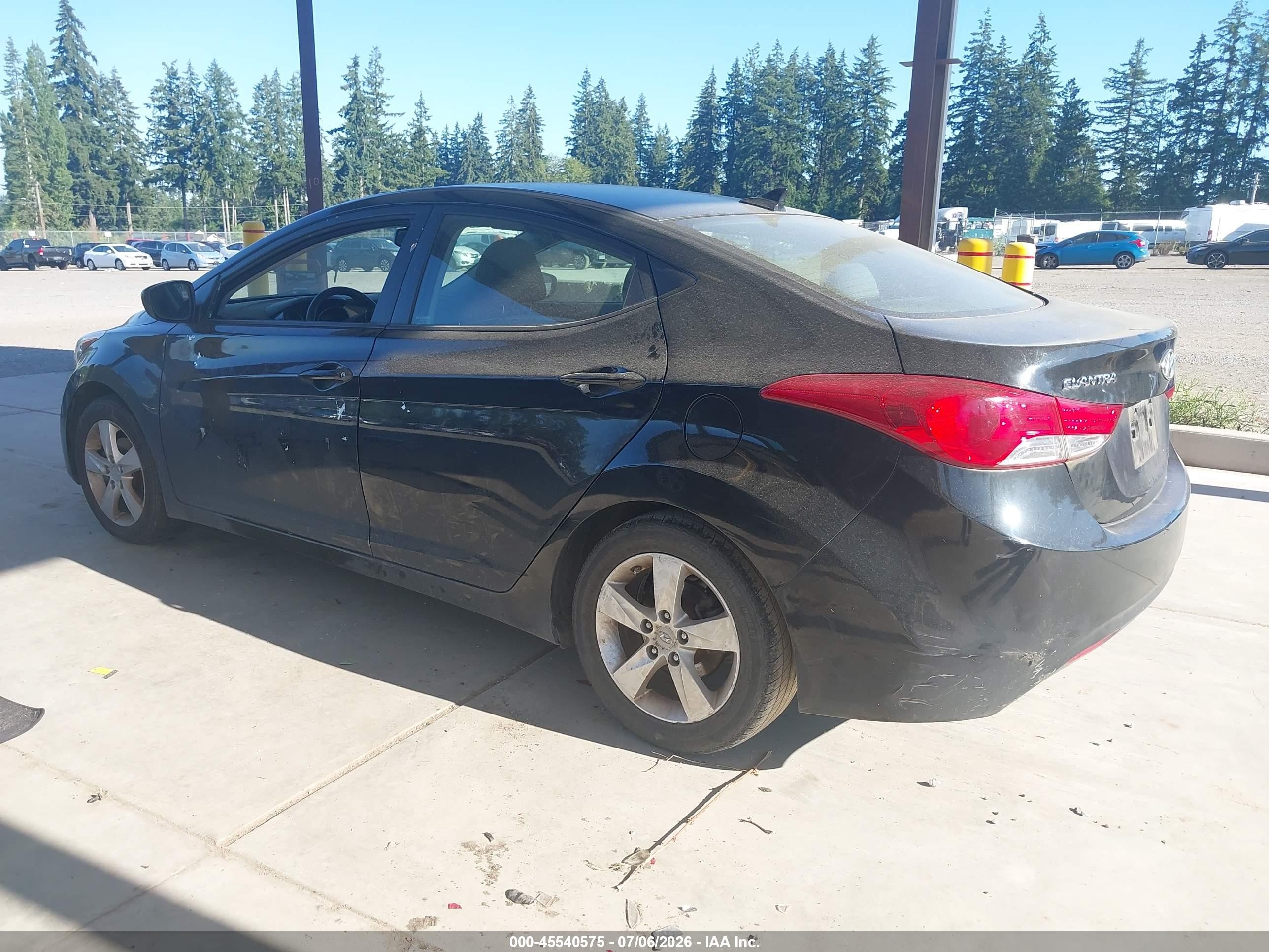 2013 Hyundai Elantra Gls Черный vin: 5NPDH4AE3DH167182