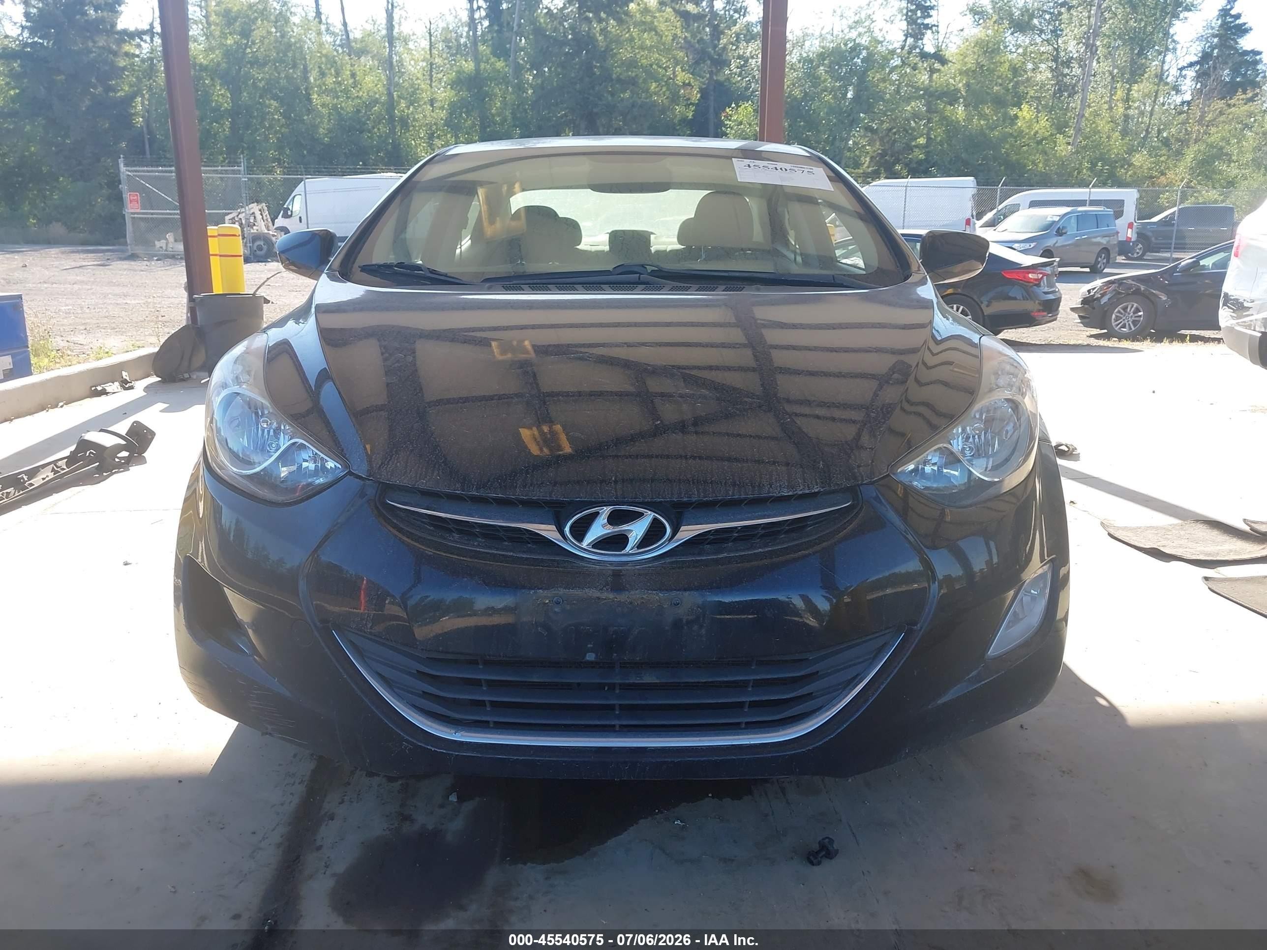 2013 Hyundai Elantra Gls Черный vin: 5NPDH4AE3DH167182