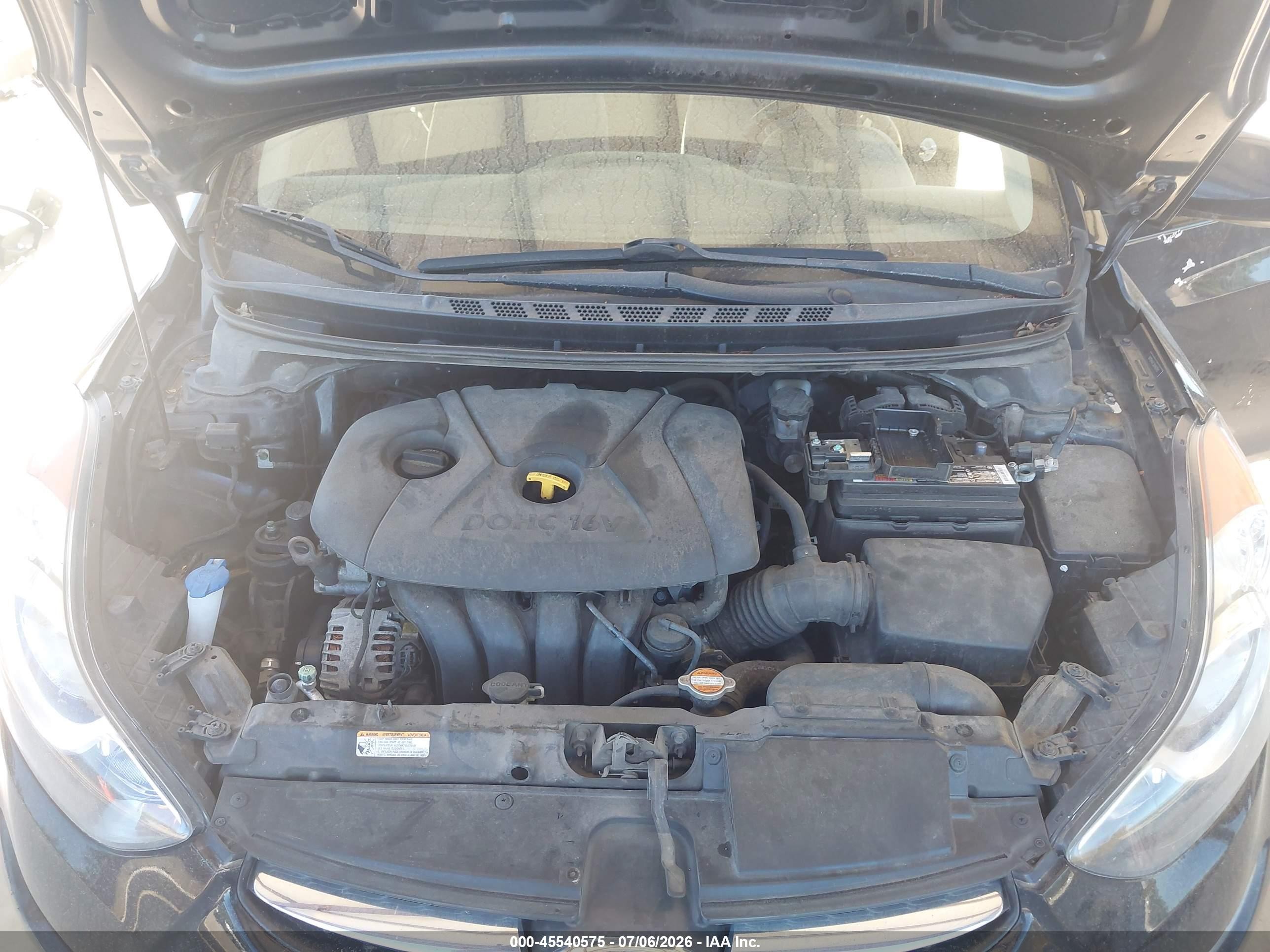 2013 Hyundai Elantra Gls Черный vin: 5NPDH4AE3DH167182