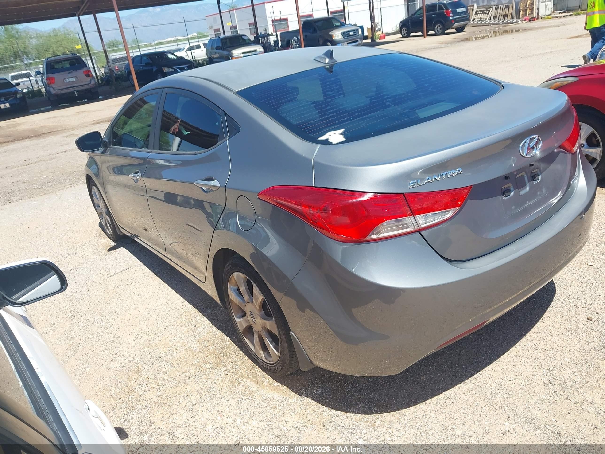 2013 Hyundai Elantra Limited Gray vin: 5NPDH4AE3DH175895