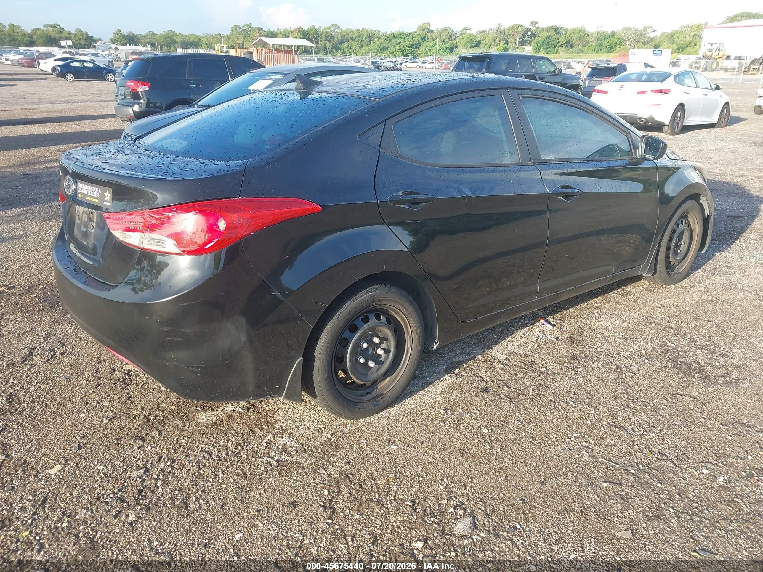 2013 Hyundai Elantra Gls Black vin: 5NPDH4AE3DH186296