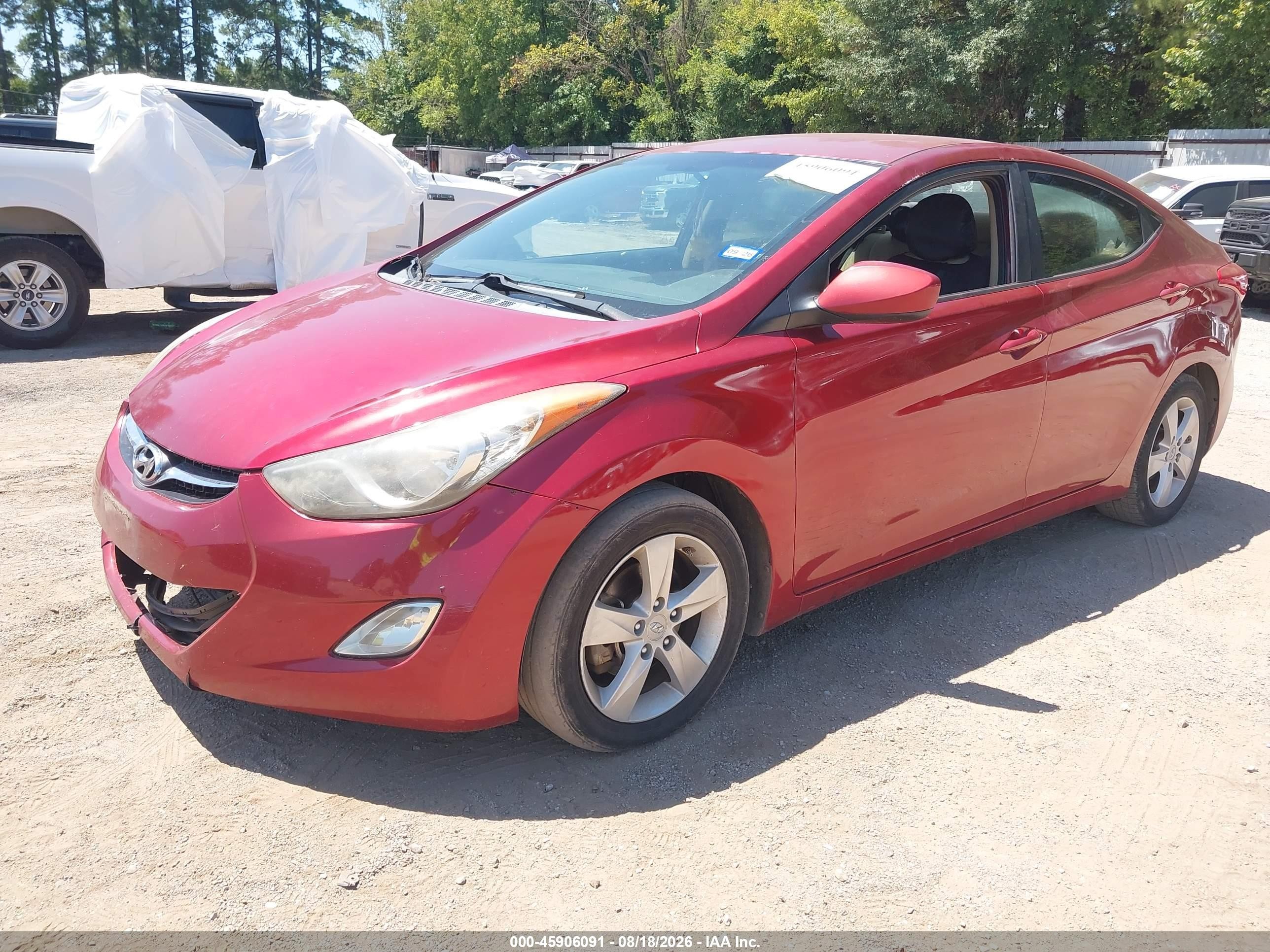 2013 Hyundai Elantra Gls Red vin: 5NPDH4AE3DH195208