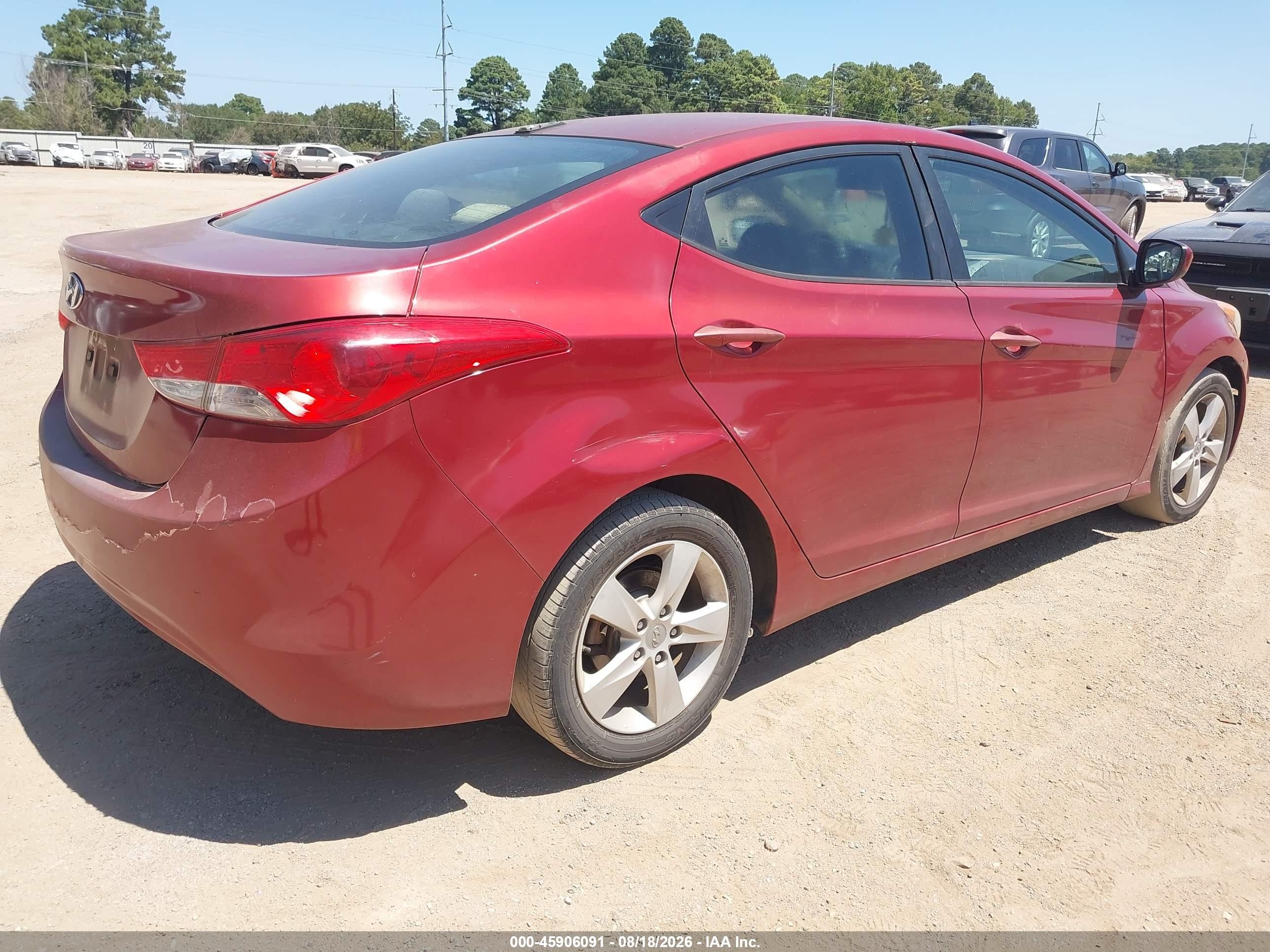 2013 Hyundai Elantra Gls Red vin: 5NPDH4AE3DH195208