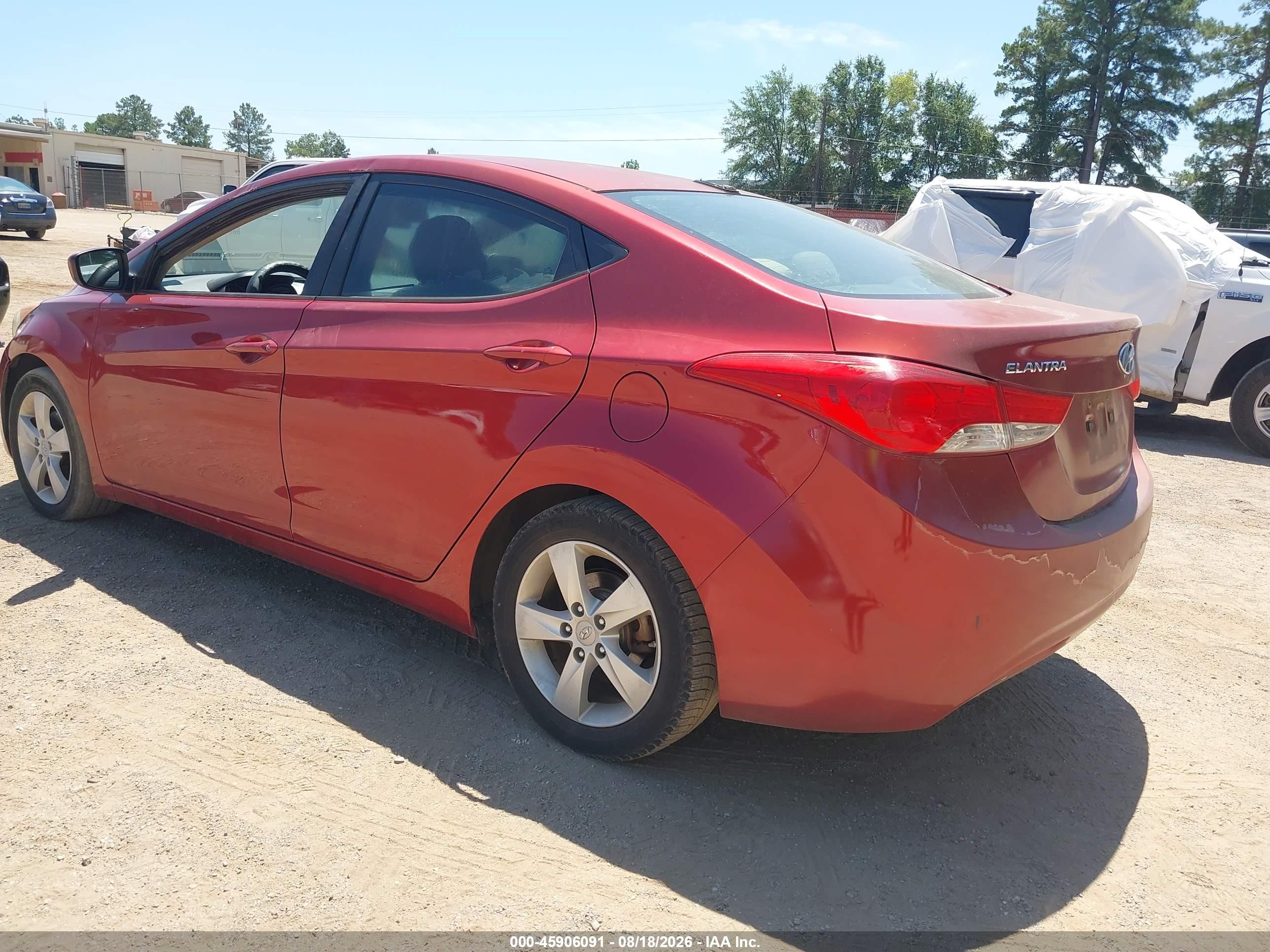 2013 Hyundai Elantra Gls Red vin: 5NPDH4AE3DH195208