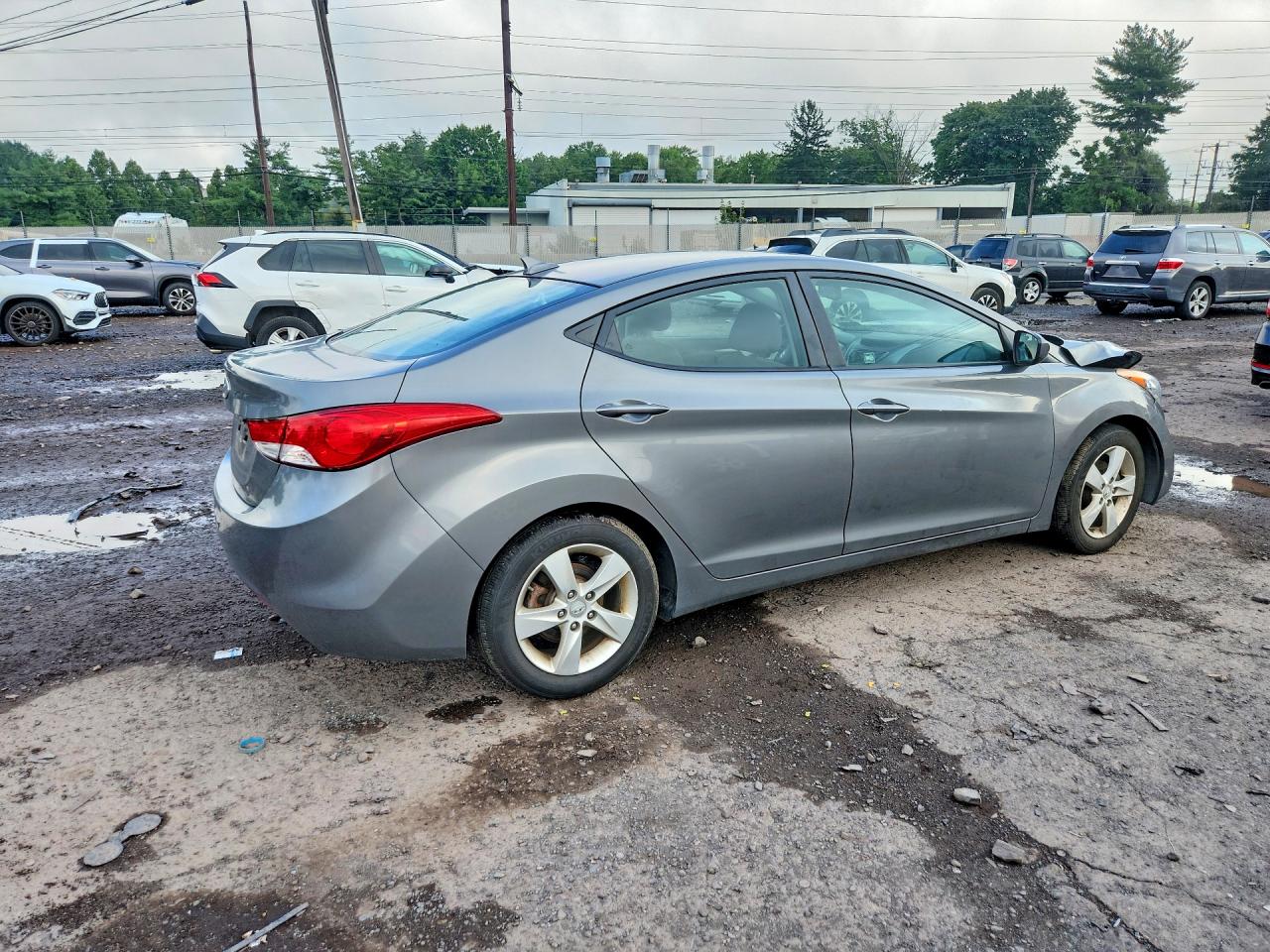 2013 Hyundai Elantra Gls Gray vin: 5NPDH4AE3DH205137
