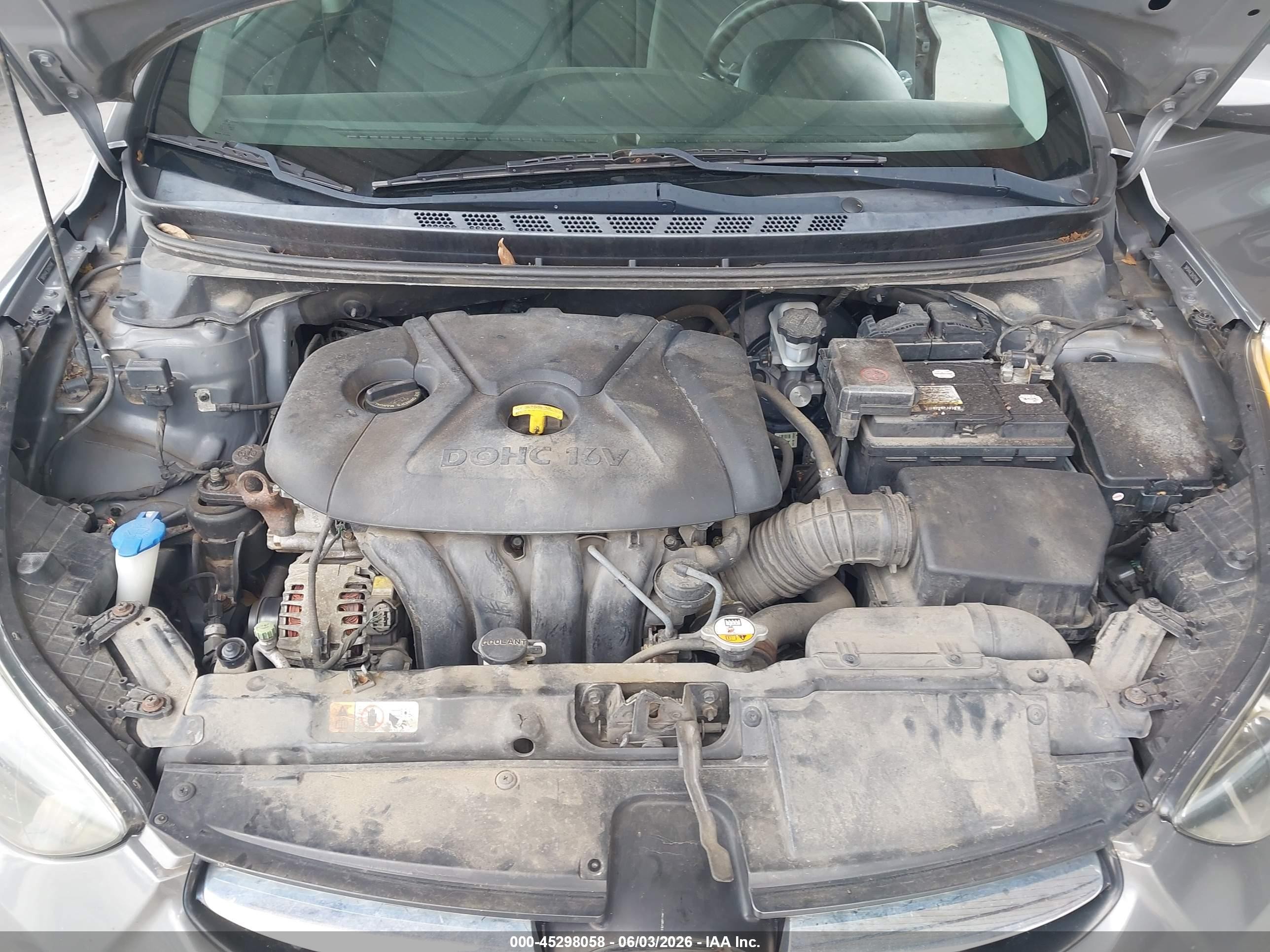 2013 Hyundai Elantra Gls Gray vin: 5NPDH4AE3DH221998