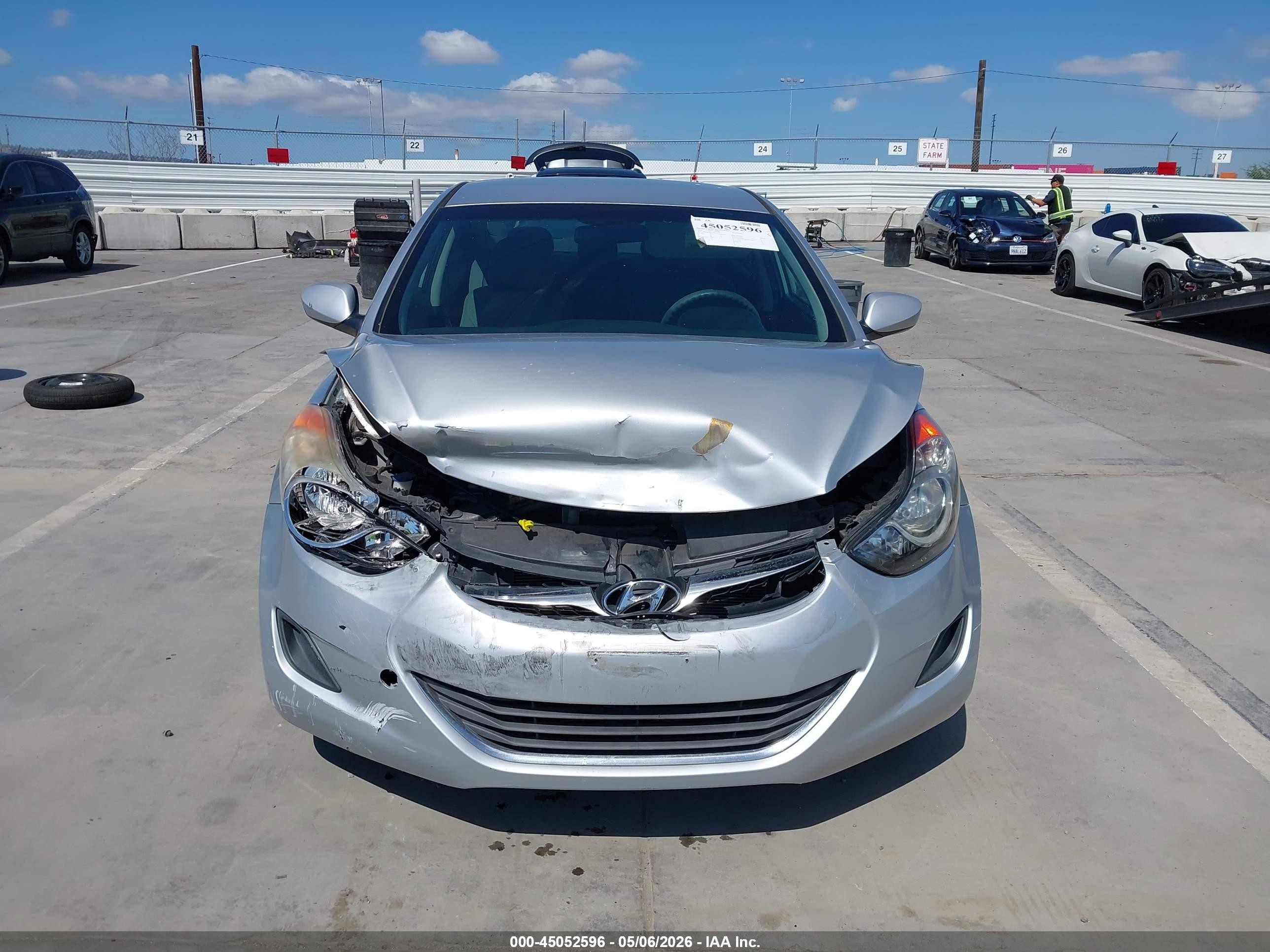 2013 Hyundai Elantra Gls Silver vin: 5NPDH4AE3DH225436