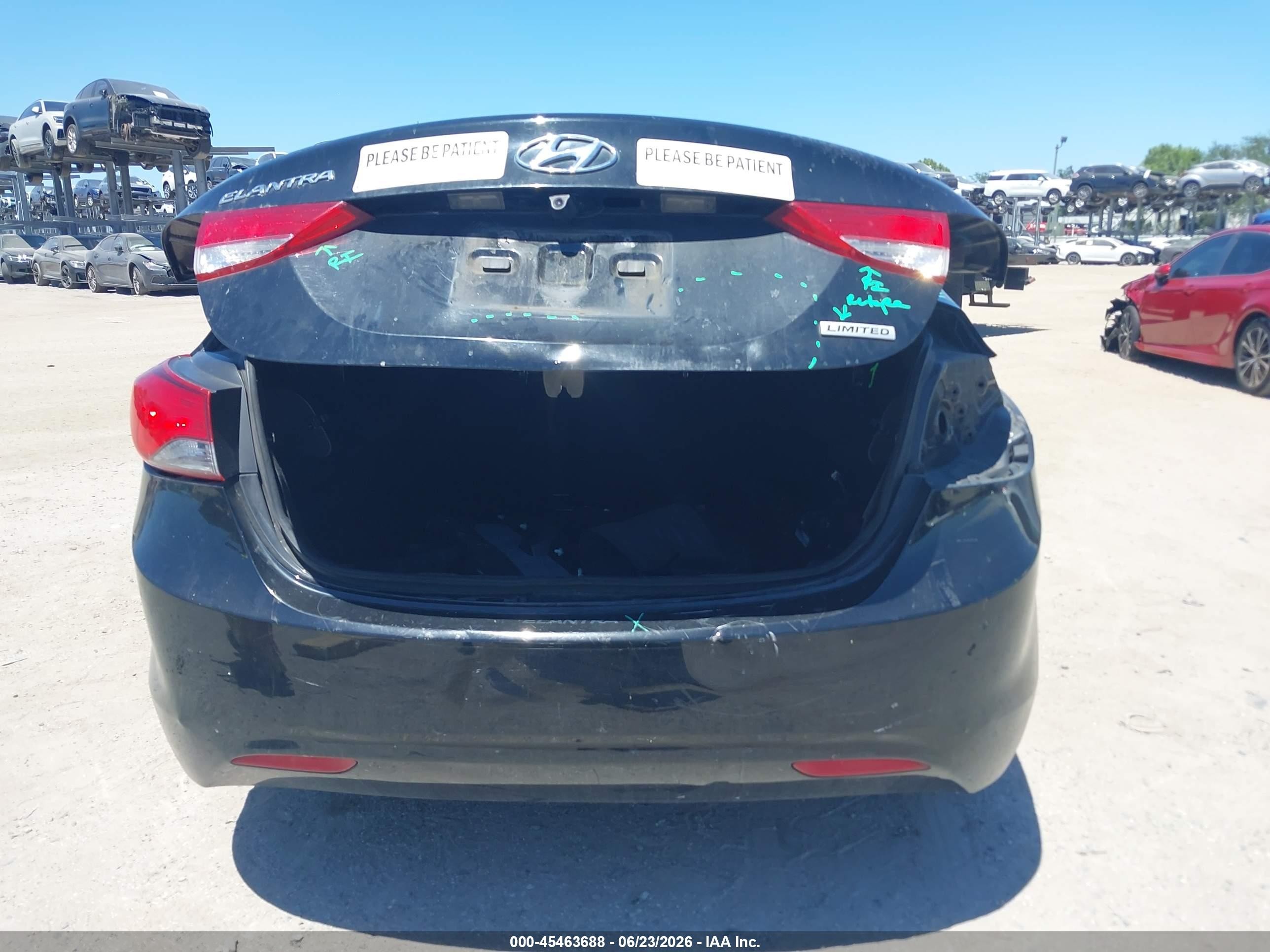 2013 Hyundai Elantra Limited Black vin: 5NPDH4AE3DH226909