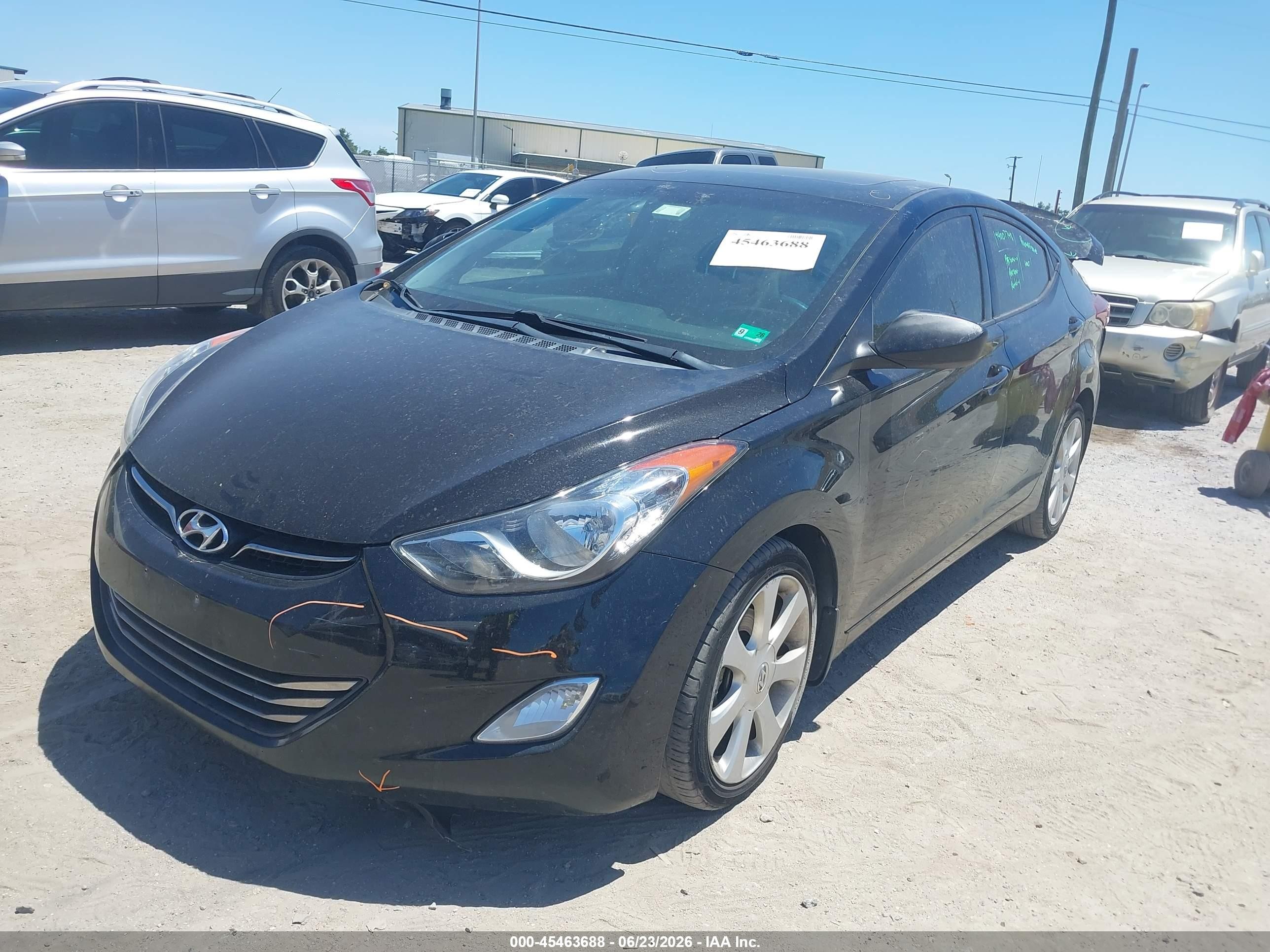 2013 Hyundai Elantra Limited Black vin: 5NPDH4AE3DH226909