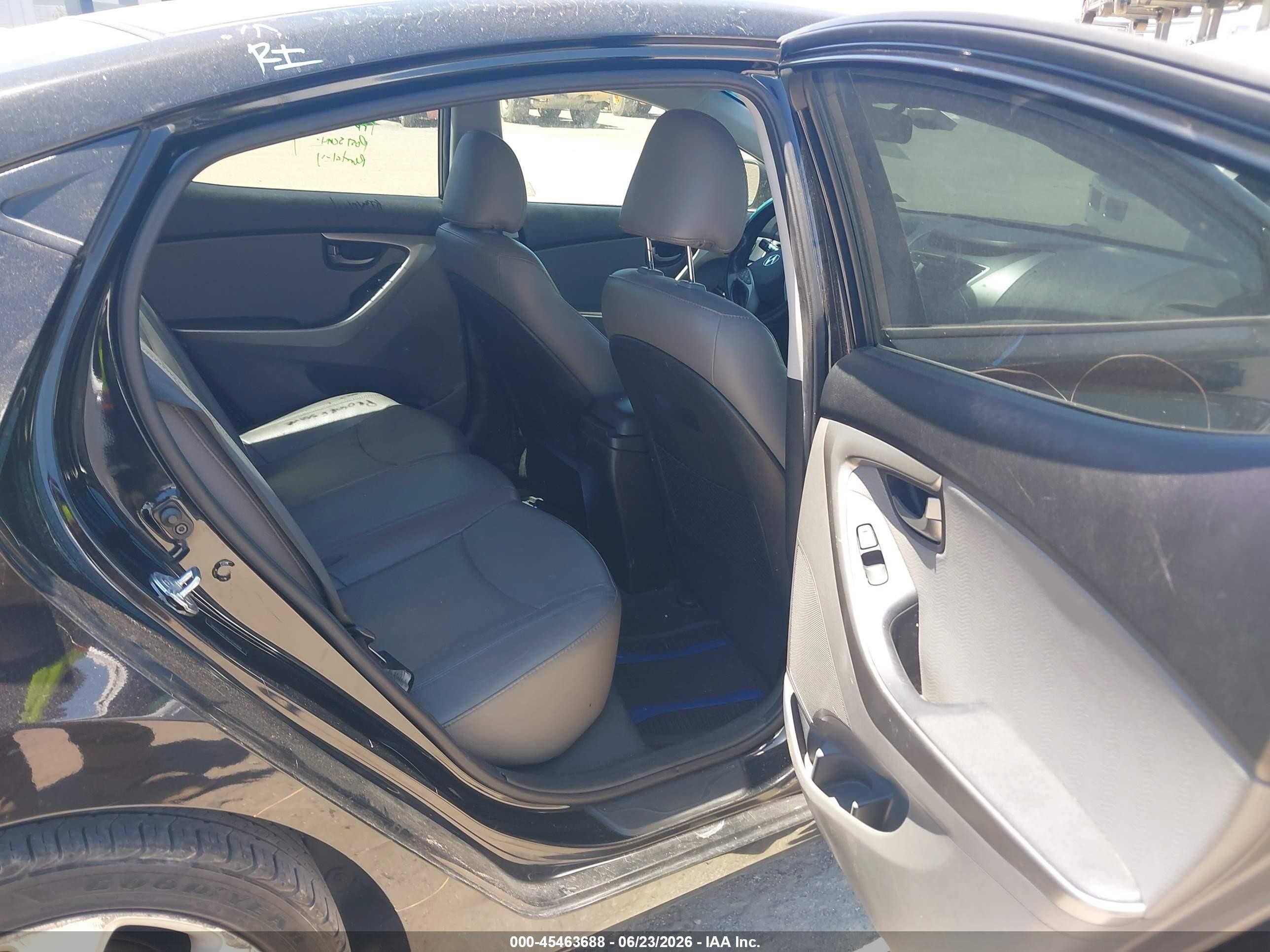 2013 Hyundai Elantra Limited Black vin: 5NPDH4AE3DH226909