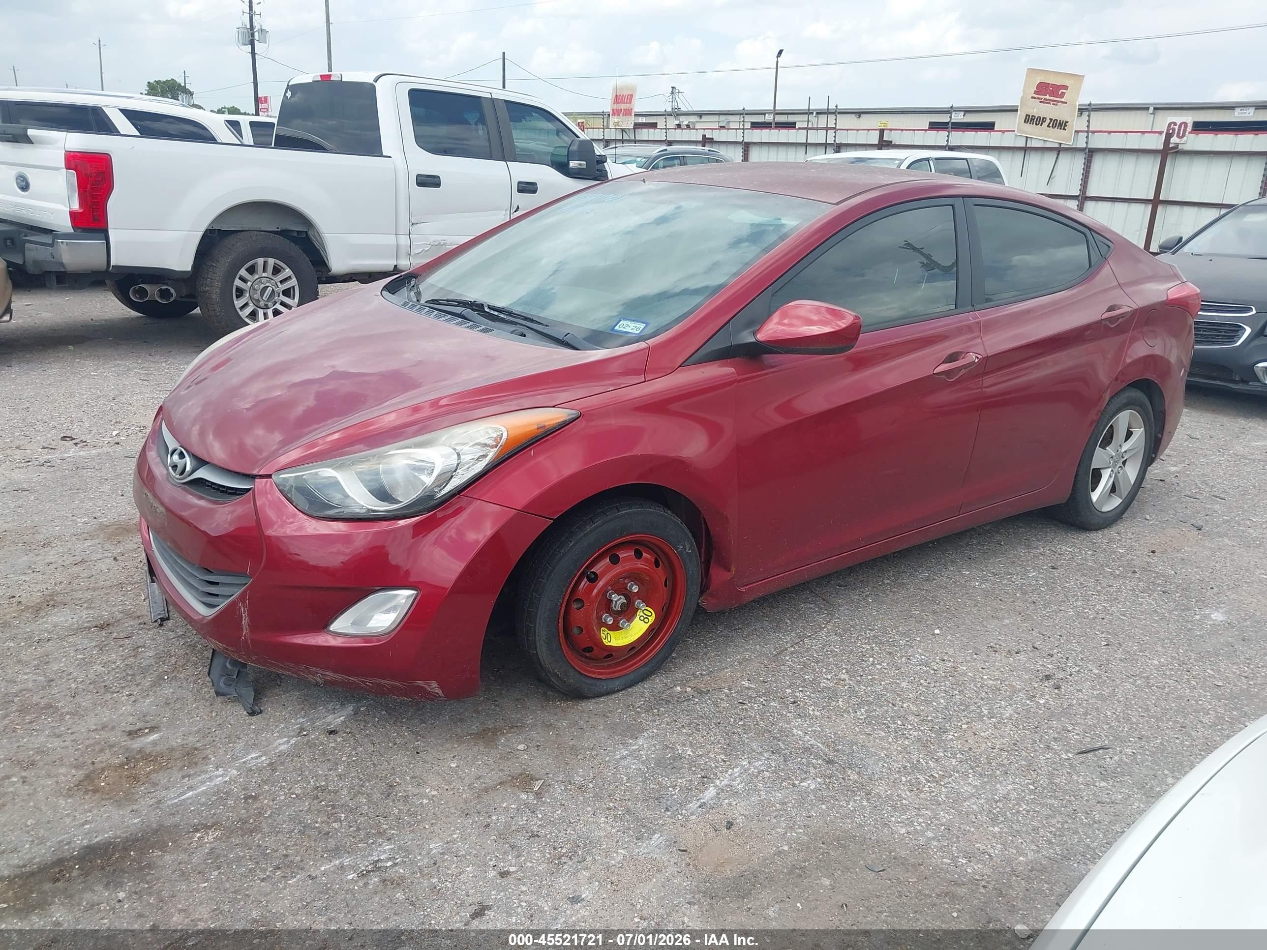 2013 Hyundai Elantra Gls Red vin: 5NPDH4AE3DH238445
