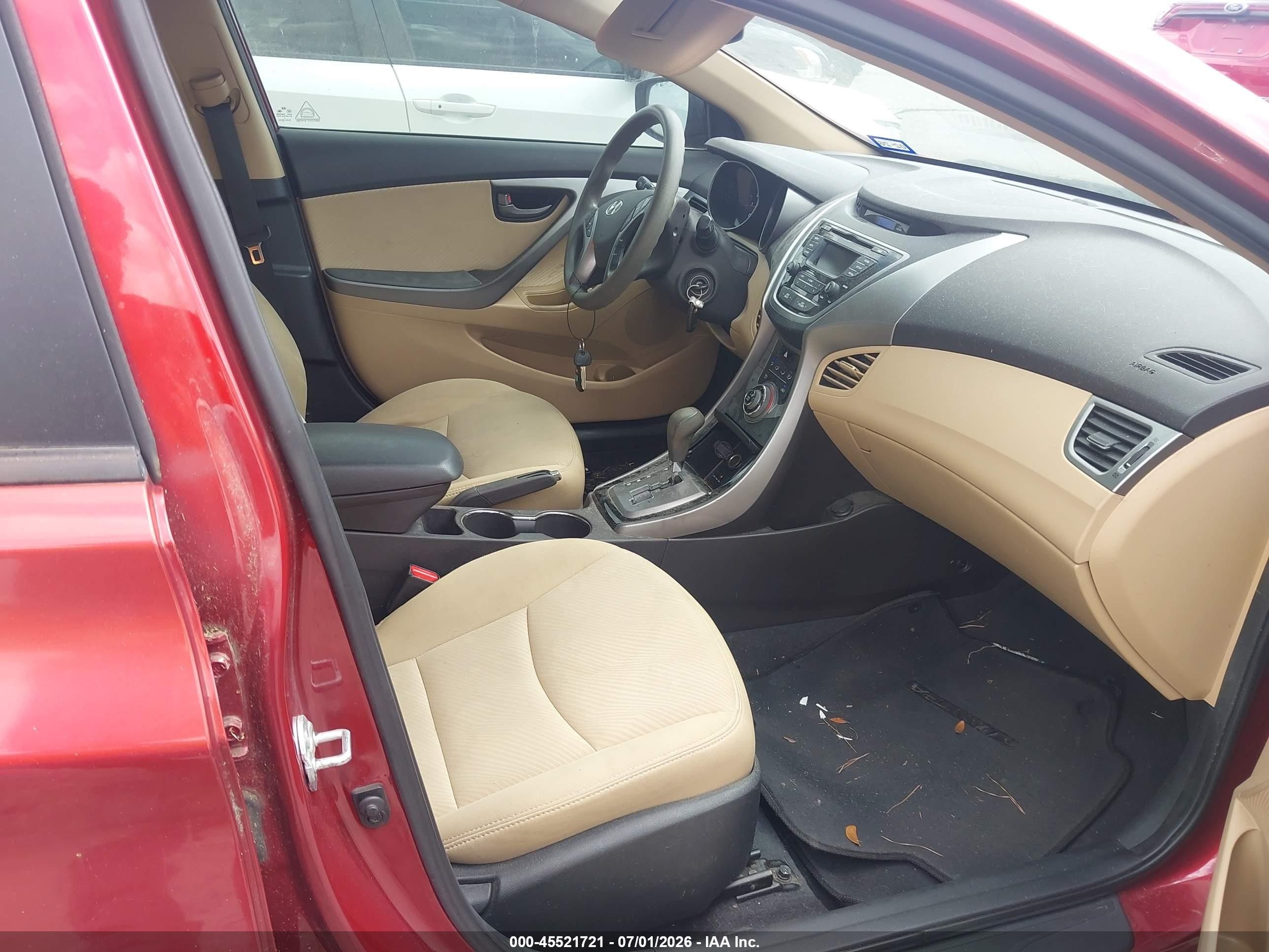 2013 Hyundai Elantra Gls Red vin: 5NPDH4AE3DH238445
