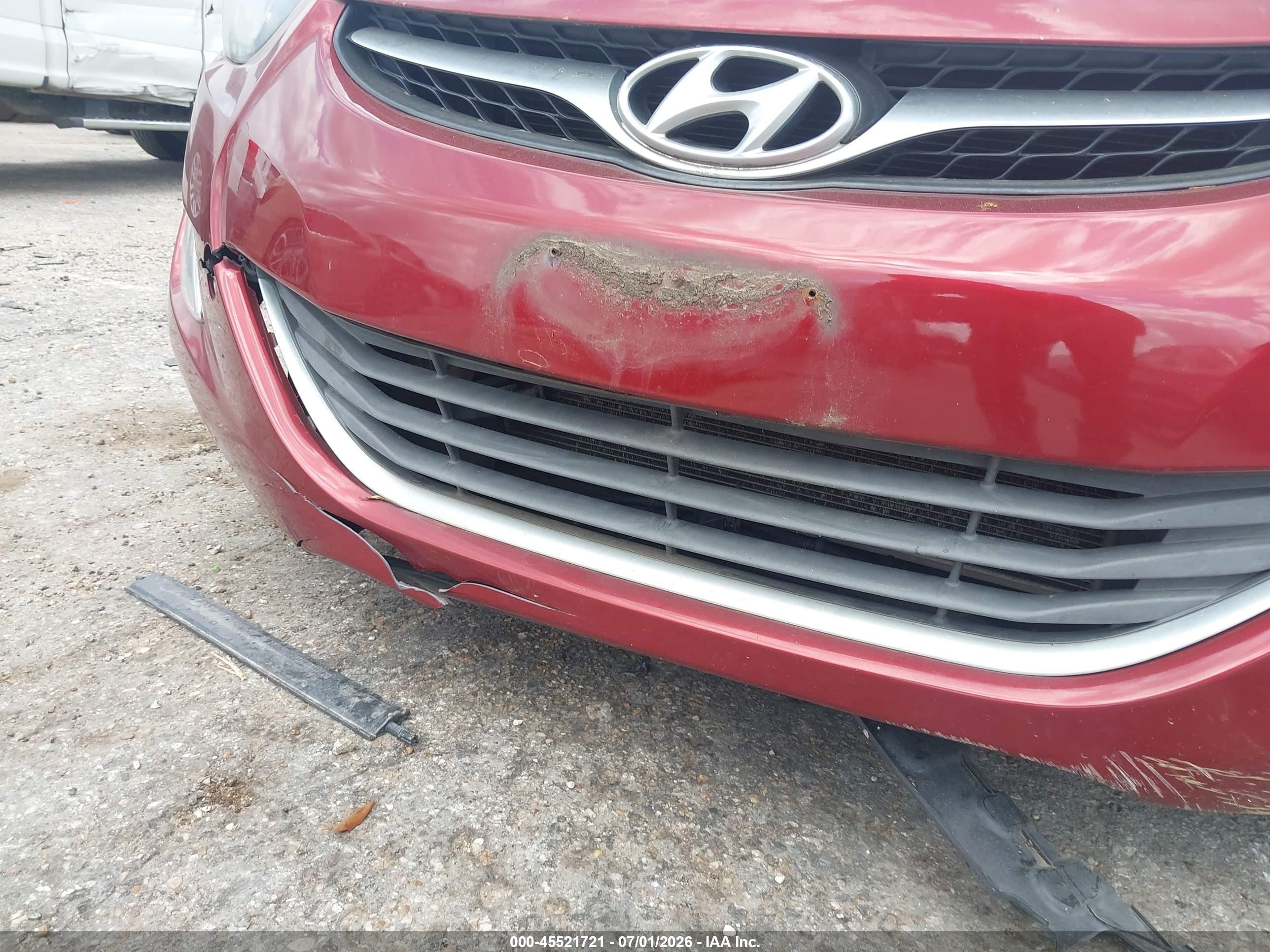 2013 Hyundai Elantra Gls Red vin: 5NPDH4AE3DH238445