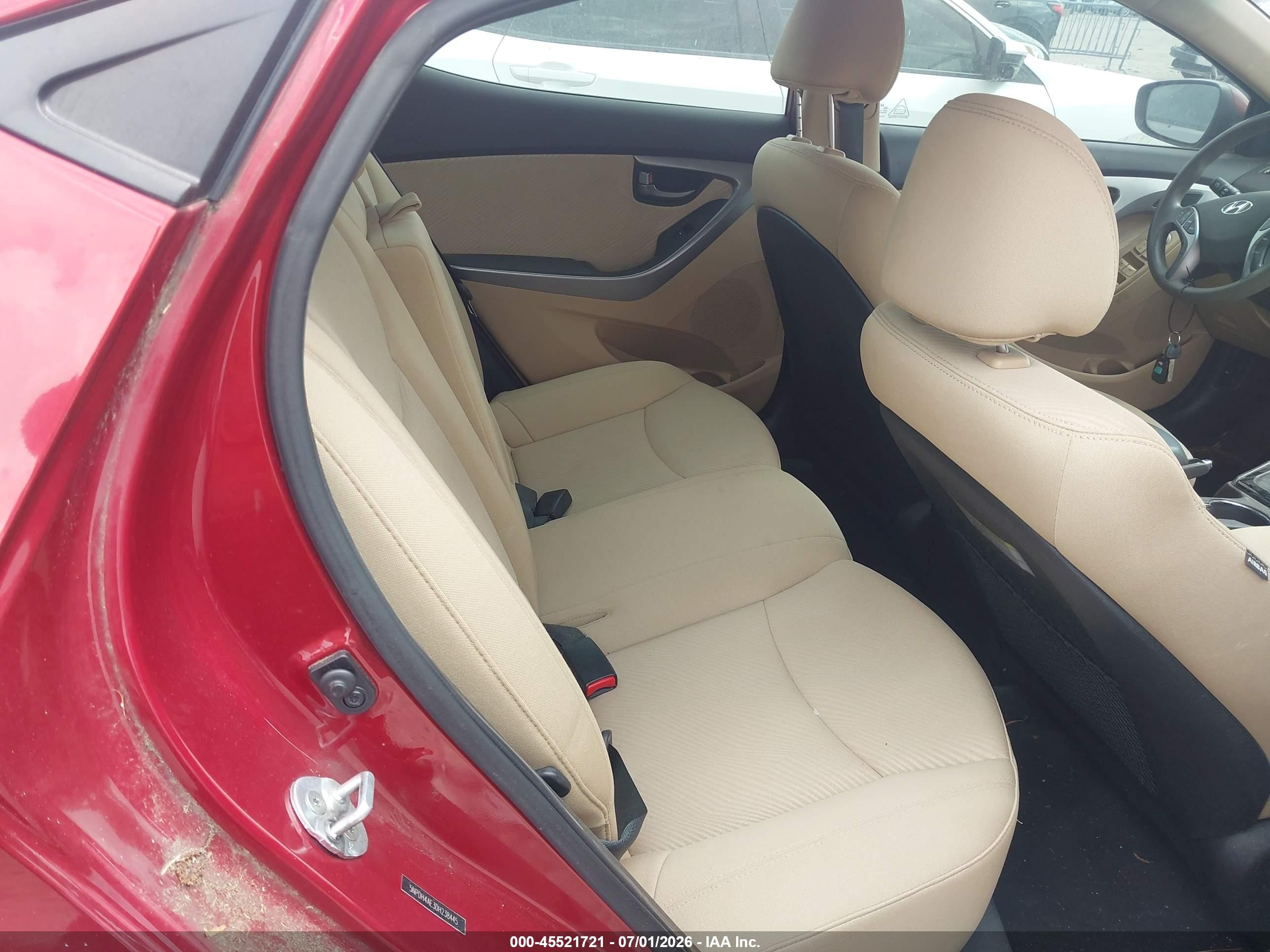 2013 Hyundai Elantra Gls Red vin: 5NPDH4AE3DH238445