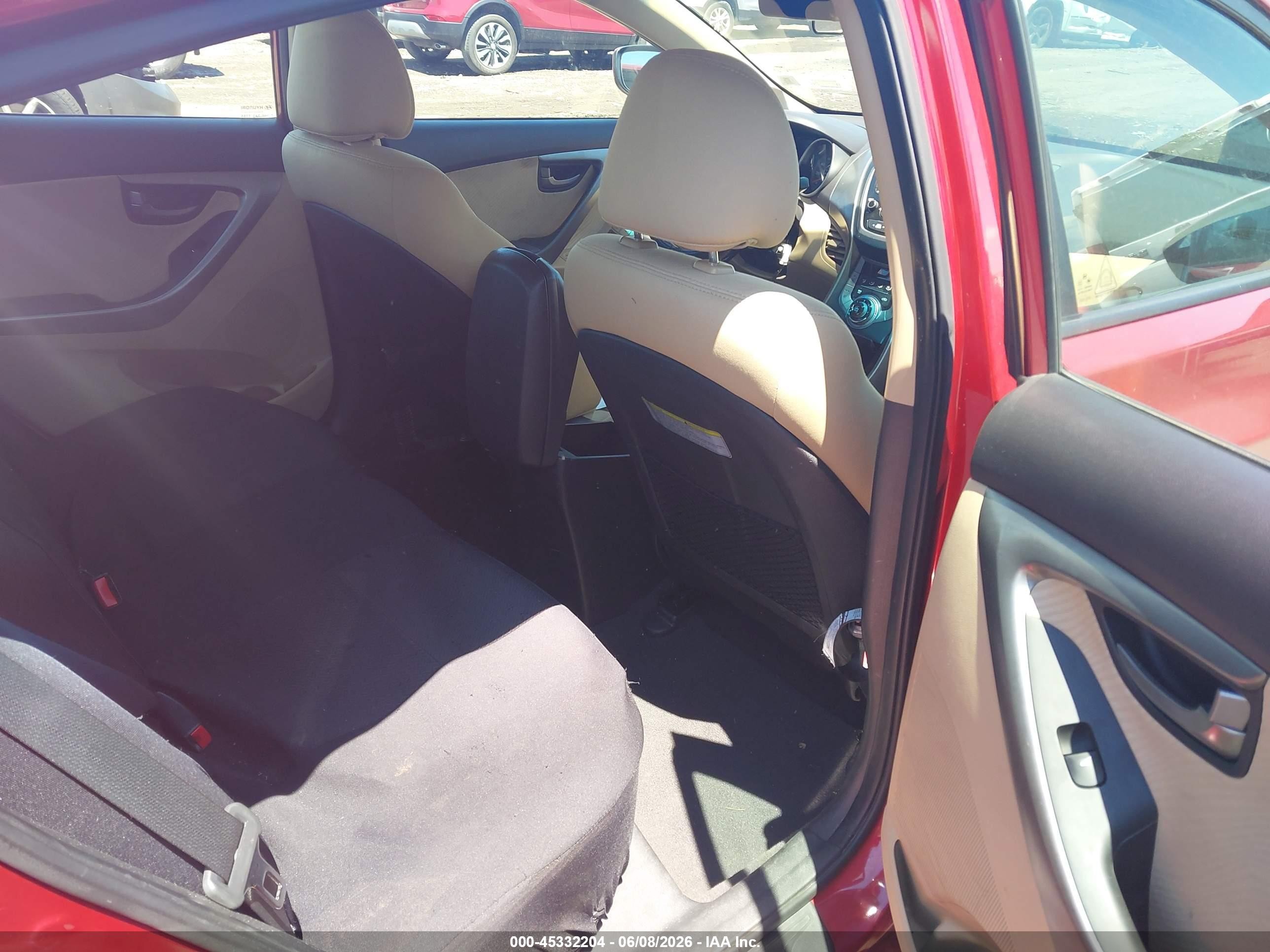 2013 Hyundai Elantra Gls Red vin: 5NPDH4AE3DH240213