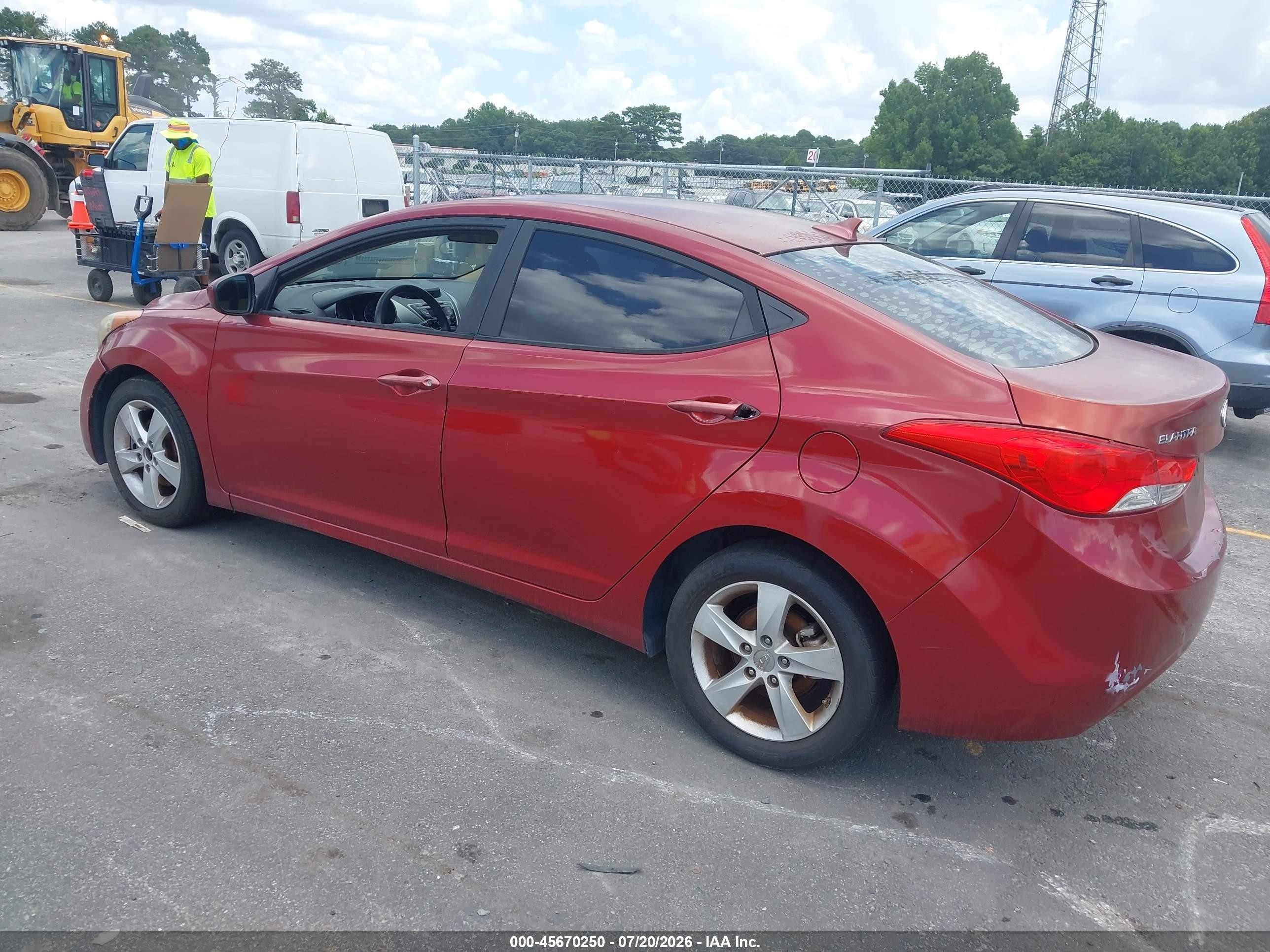 2013 Hyundai Elantra Gls Red vin: 5NPDH4AE3DH264284