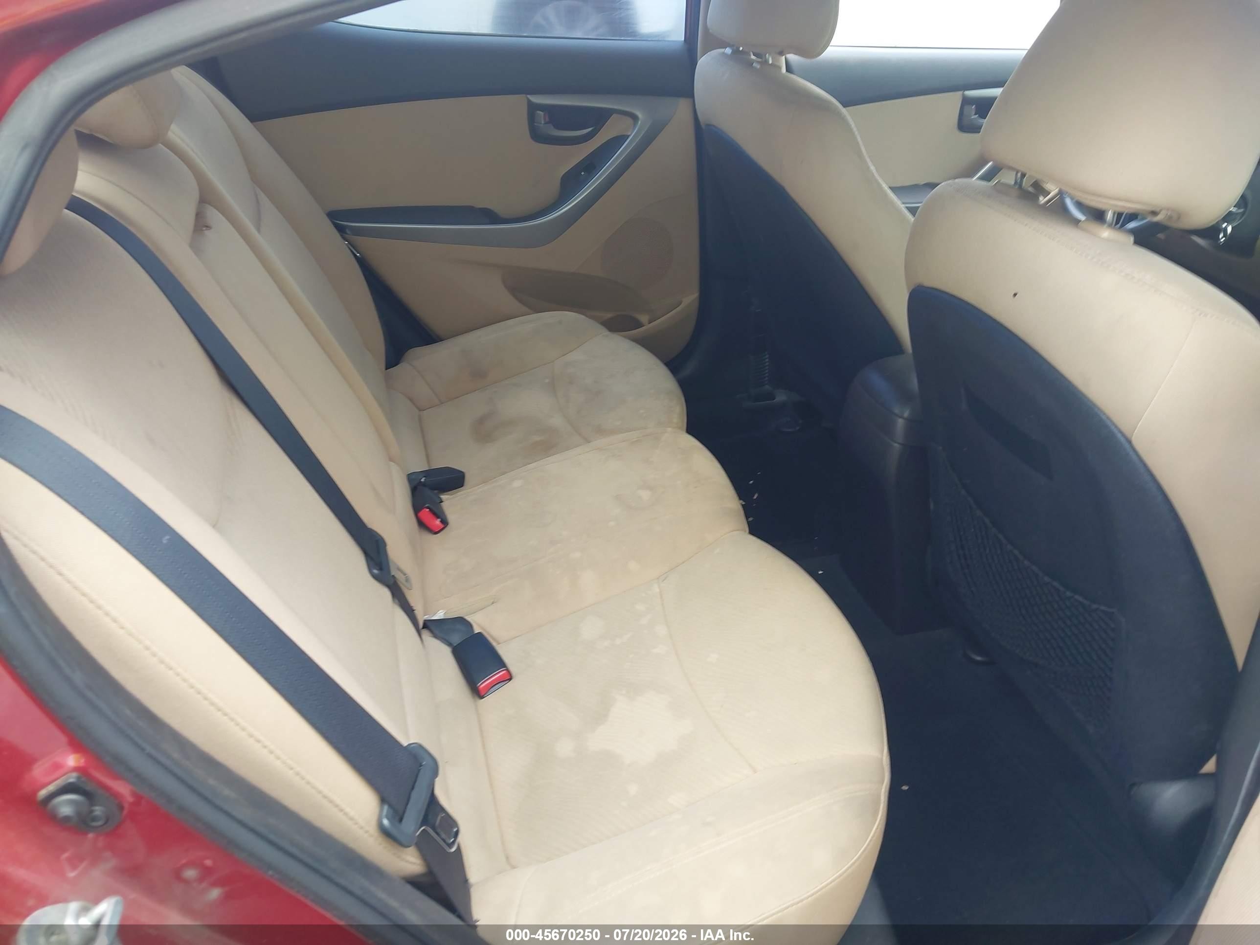 2013 Hyundai Elantra Gls Red vin: 5NPDH4AE3DH264284