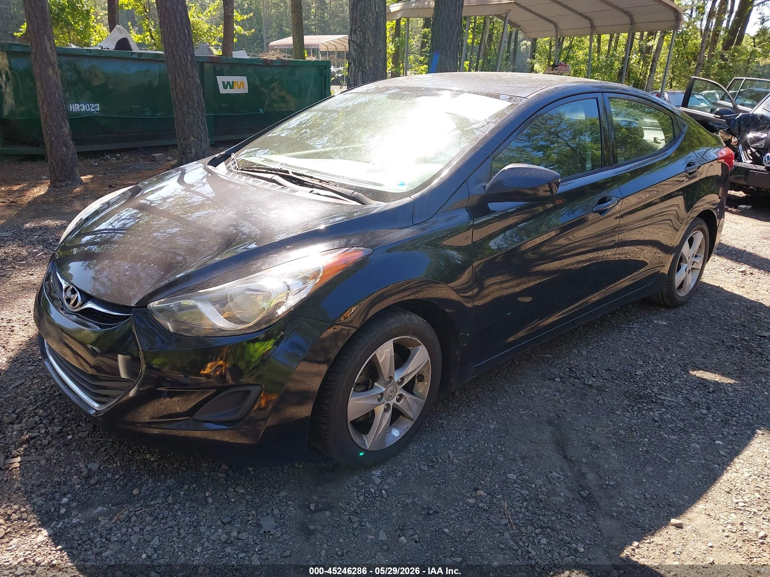 2013 Hyundai Elantra Gls Black vin: 5NPDH4AE3DH270392