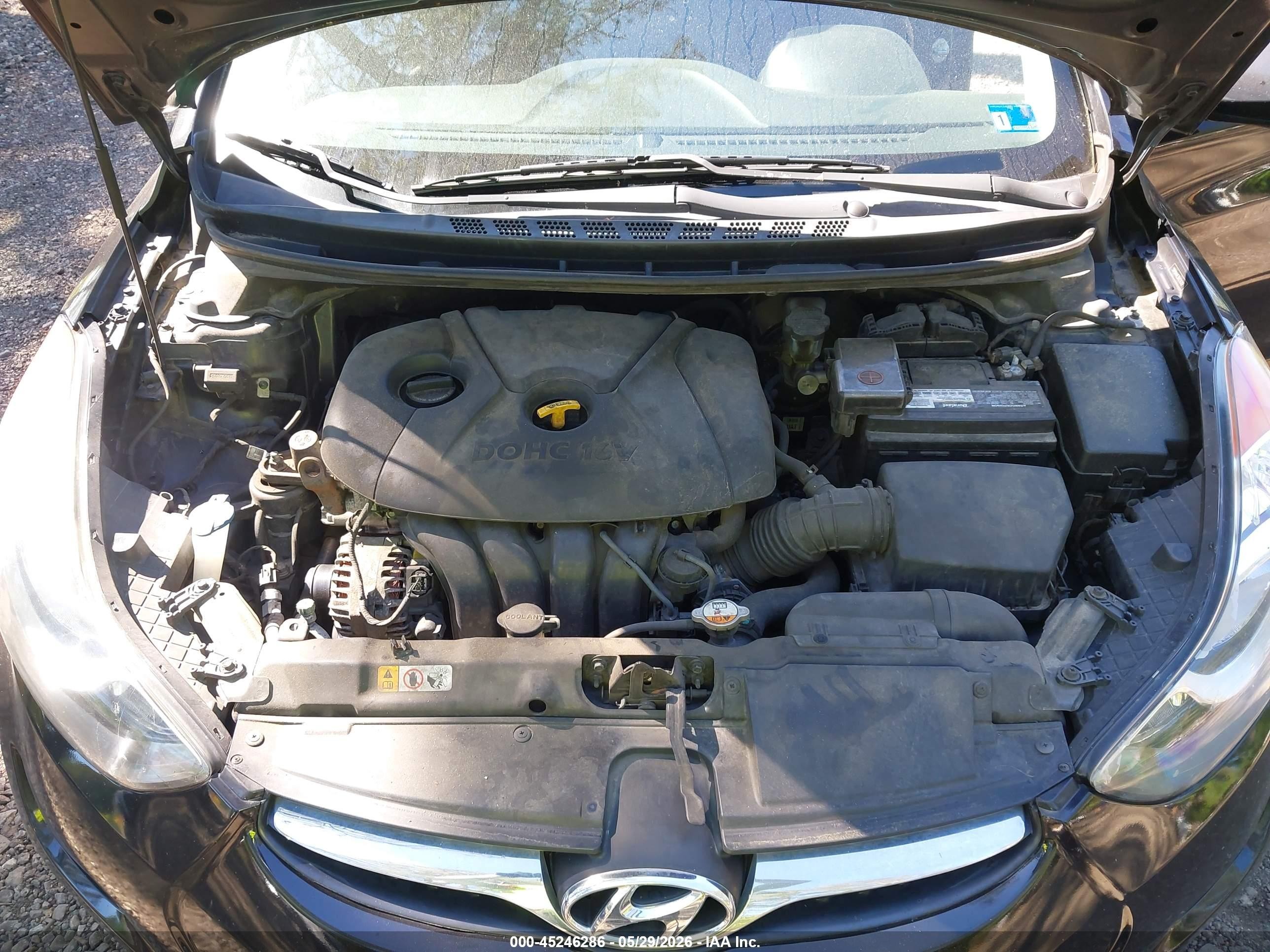 2013 Hyundai Elantra Gls Black vin: 5NPDH4AE3DH270392