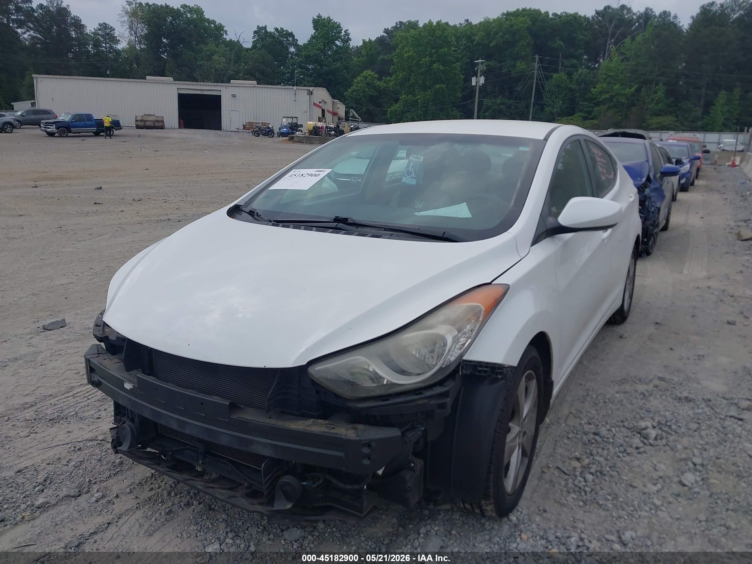 2013 Hyundai Elantra Gls White vin: 5NPDH4AE3DH272143