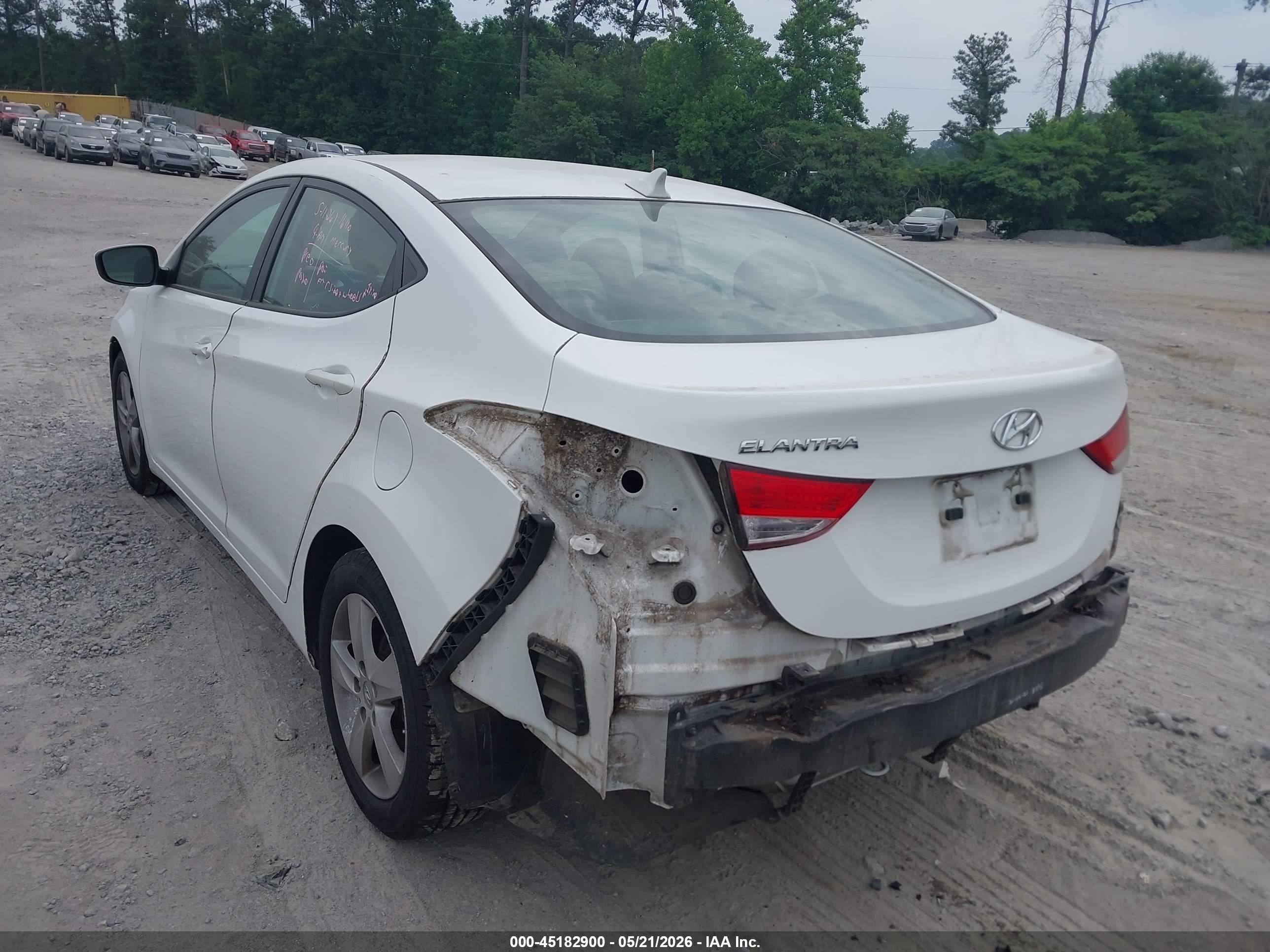 2013 Hyundai Elantra Gls White vin: 5NPDH4AE3DH272143